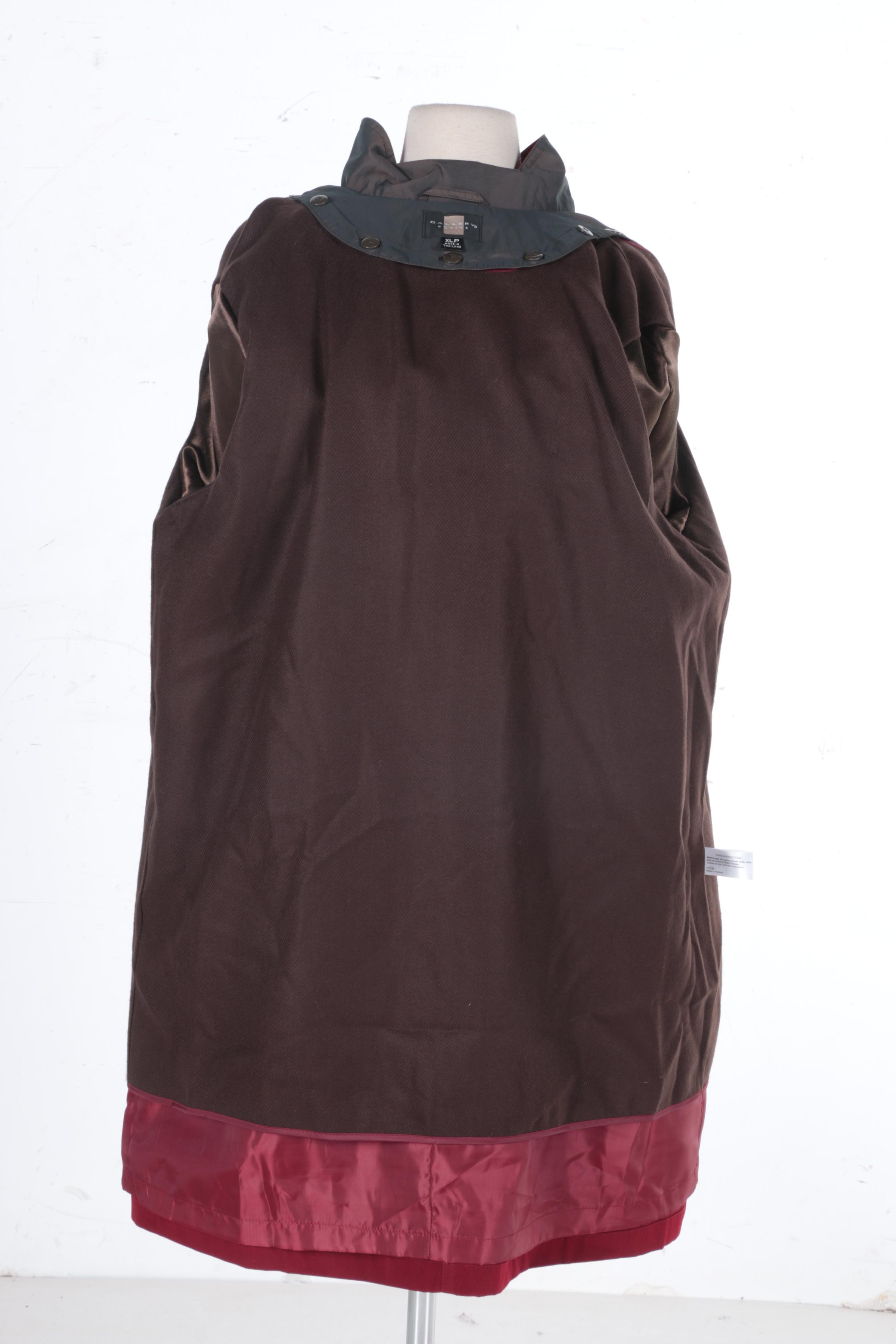 Gallery Petite Red Rain Coat