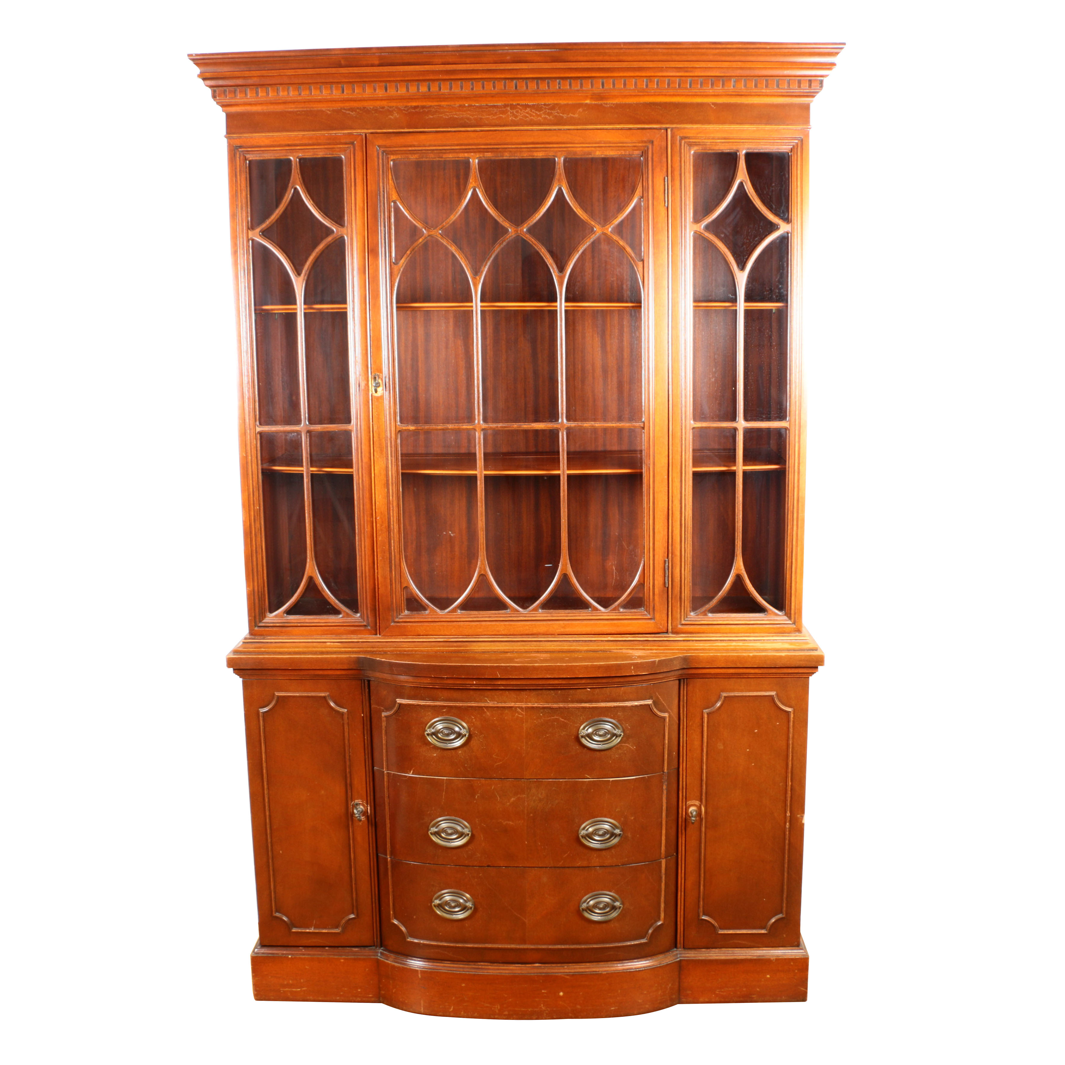 Federal Style Bowfront China Cabinet