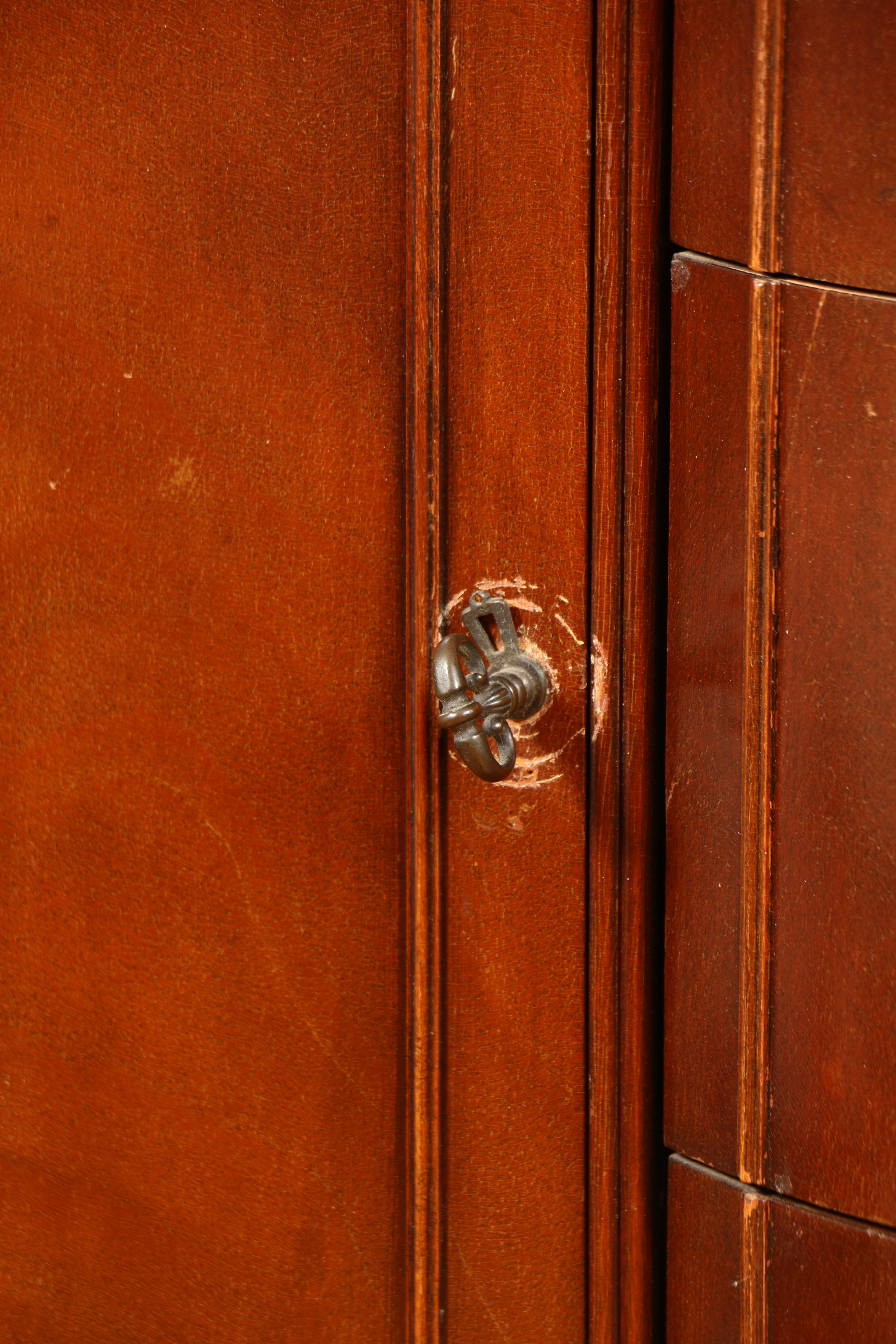 Federal Style Bowfront China Cabinet
