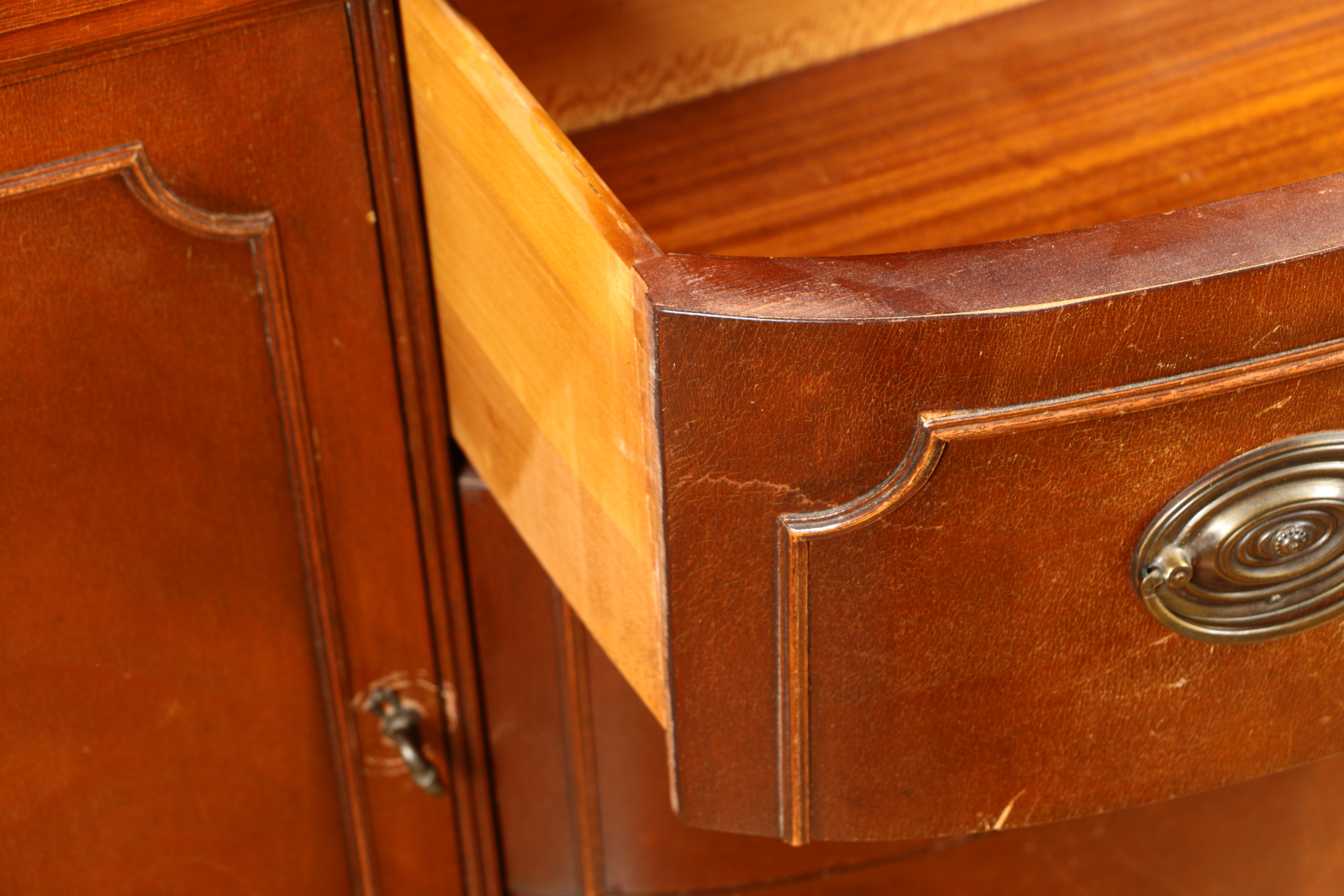 Federal Style Bowfront China Cabinet