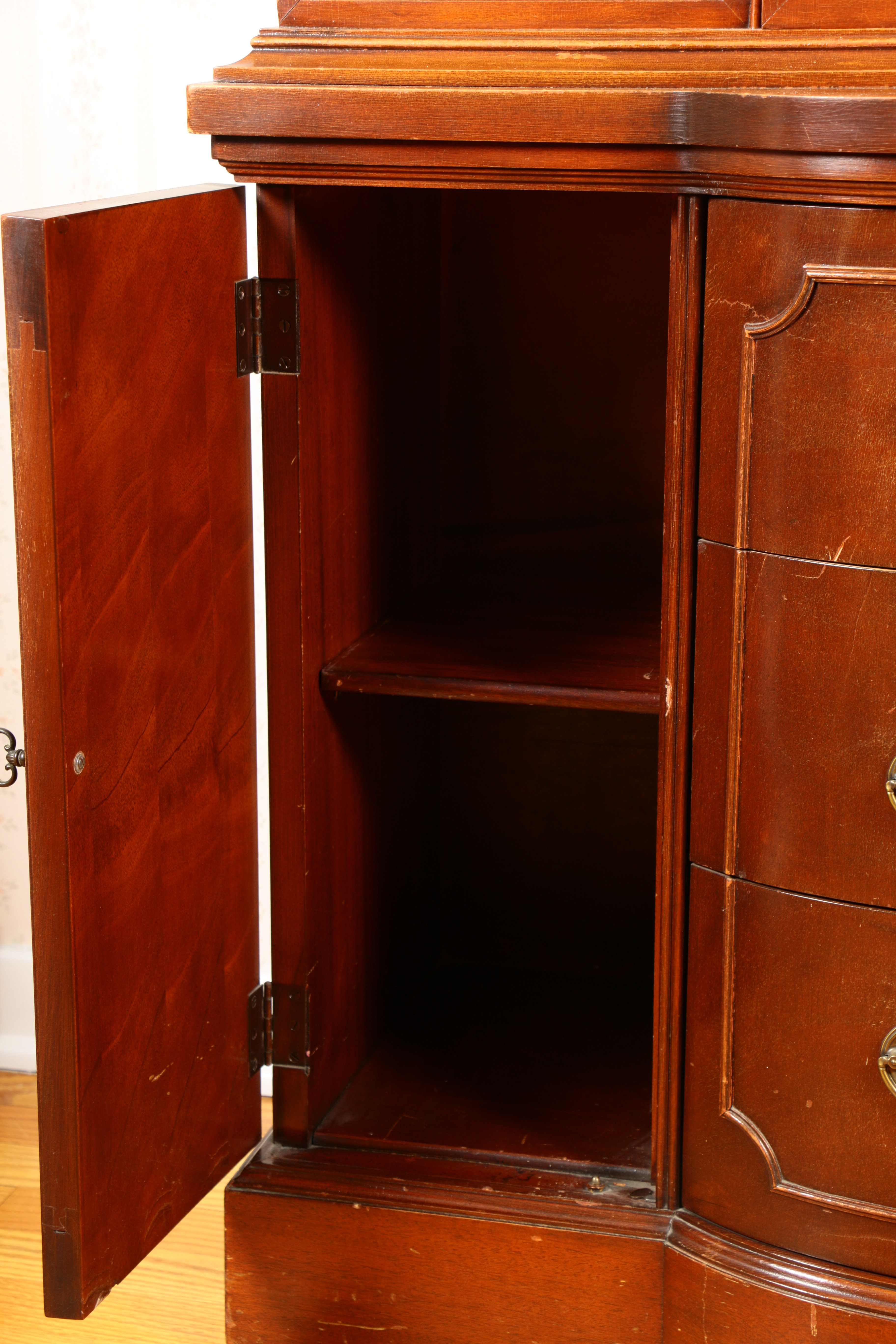 Federal Style Bowfront China Cabinet