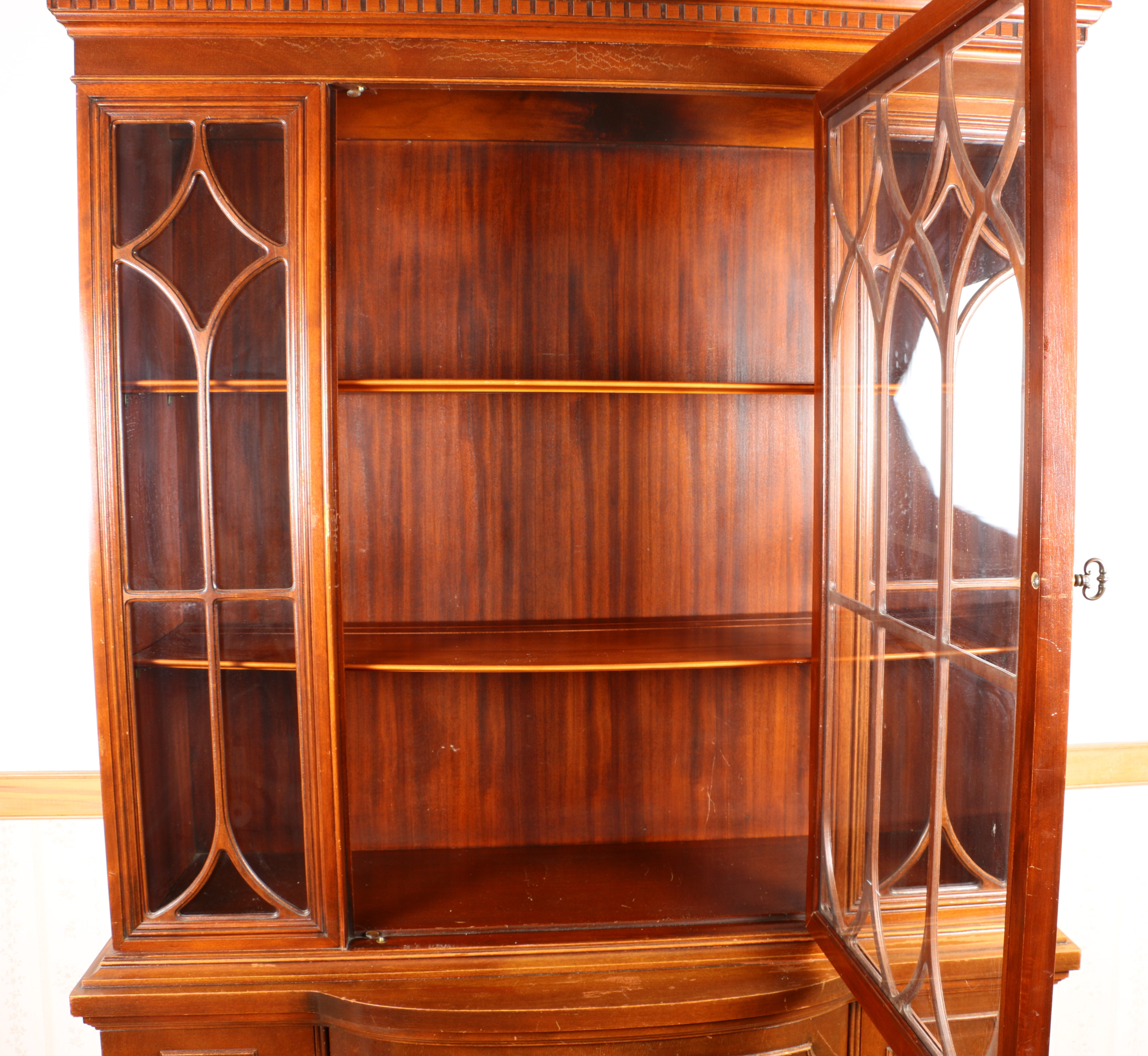 Federal Style Bowfront China Cabinet