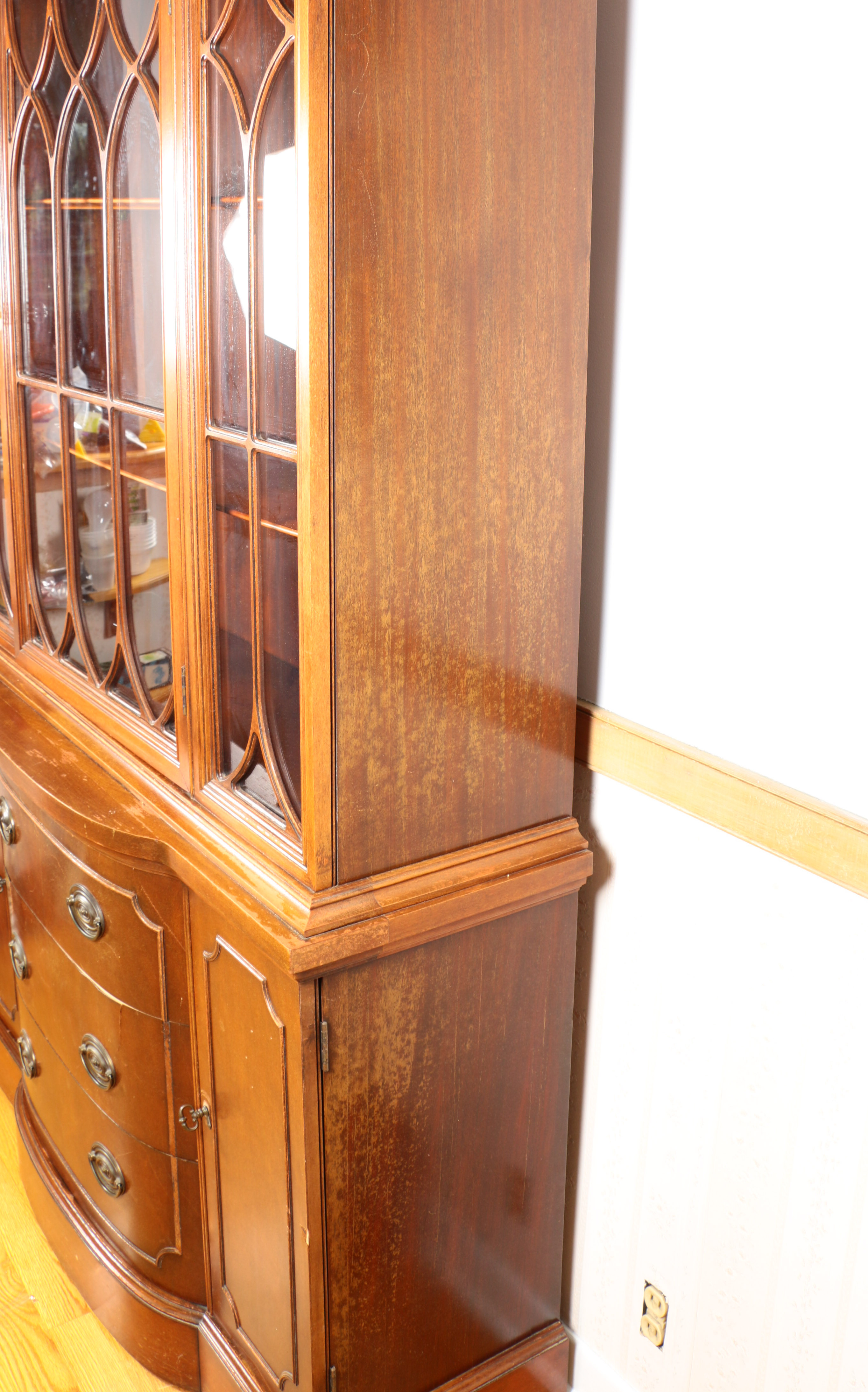 Federal Style Bowfront China Cabinet