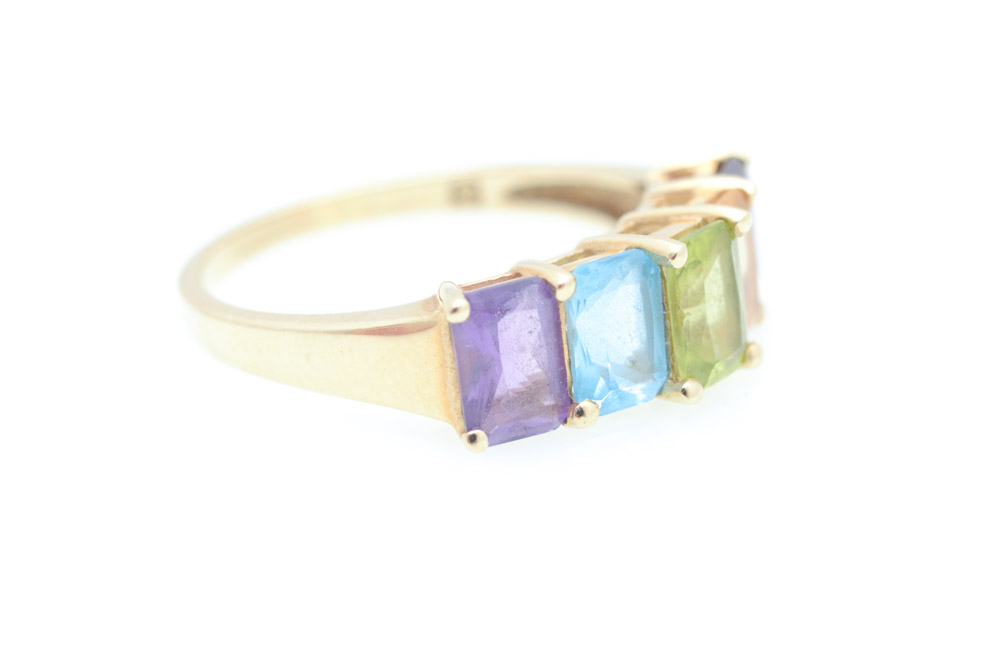 14K Yellow Gold and Gemstone Ring