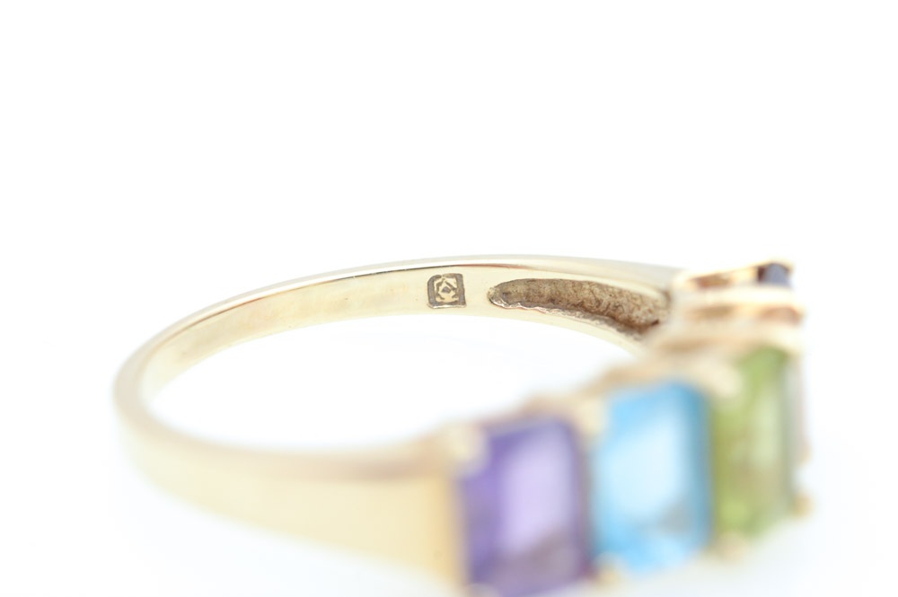 14K Yellow Gold and Gemstone Ring