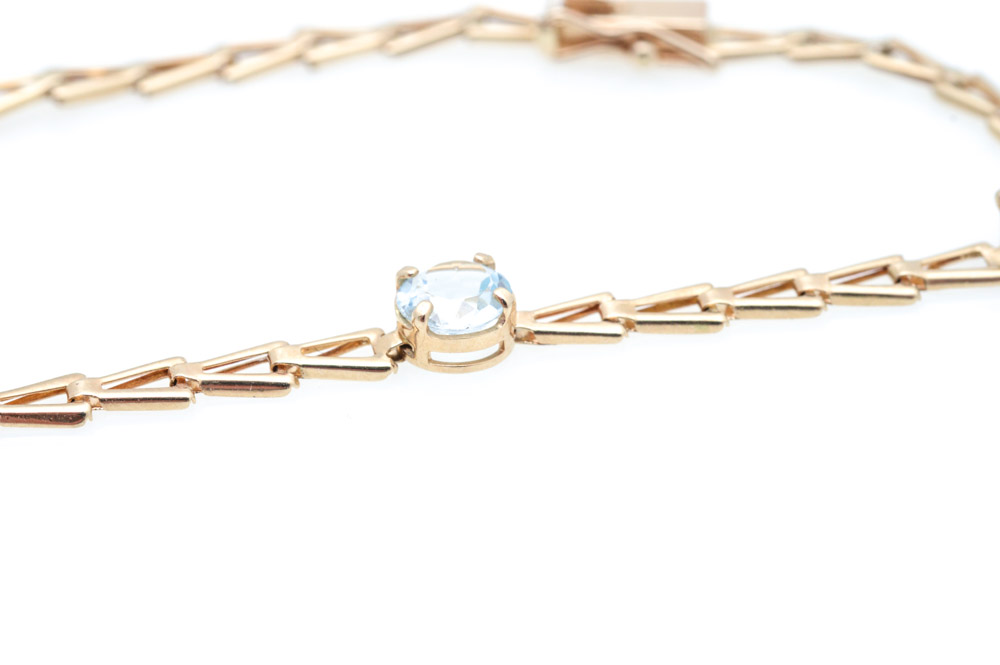 14K Yellow Gold and Gemstone Bracelet