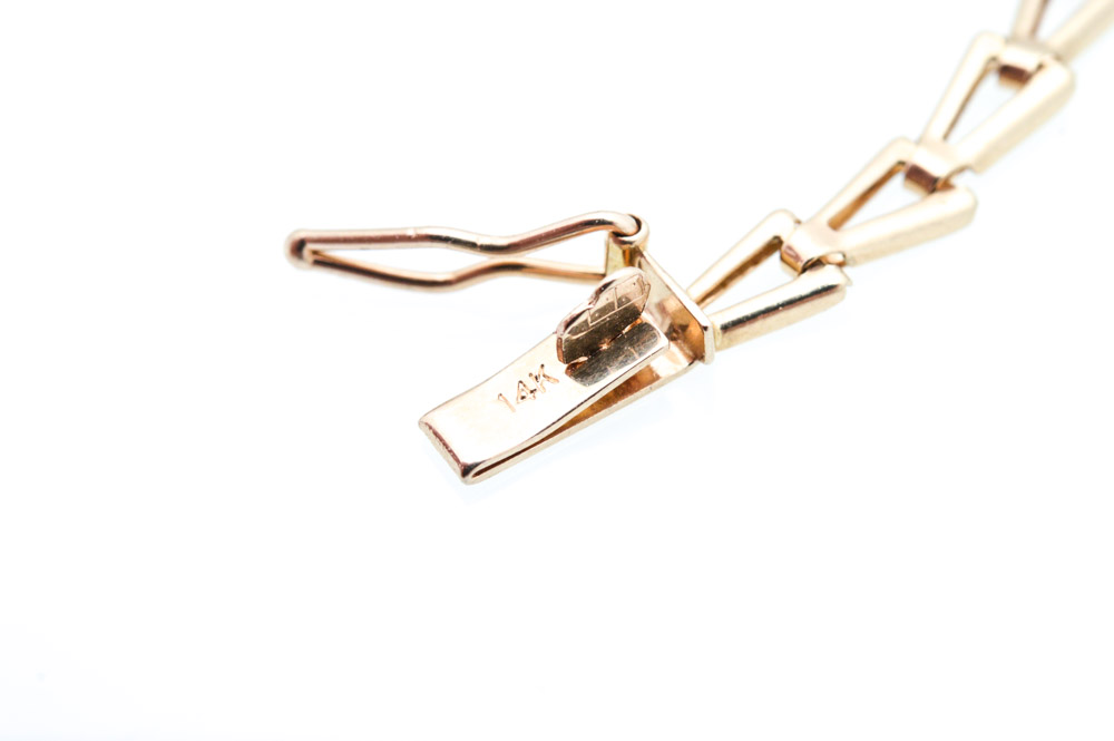 14K Yellow Gold and Gemstone Bracelet