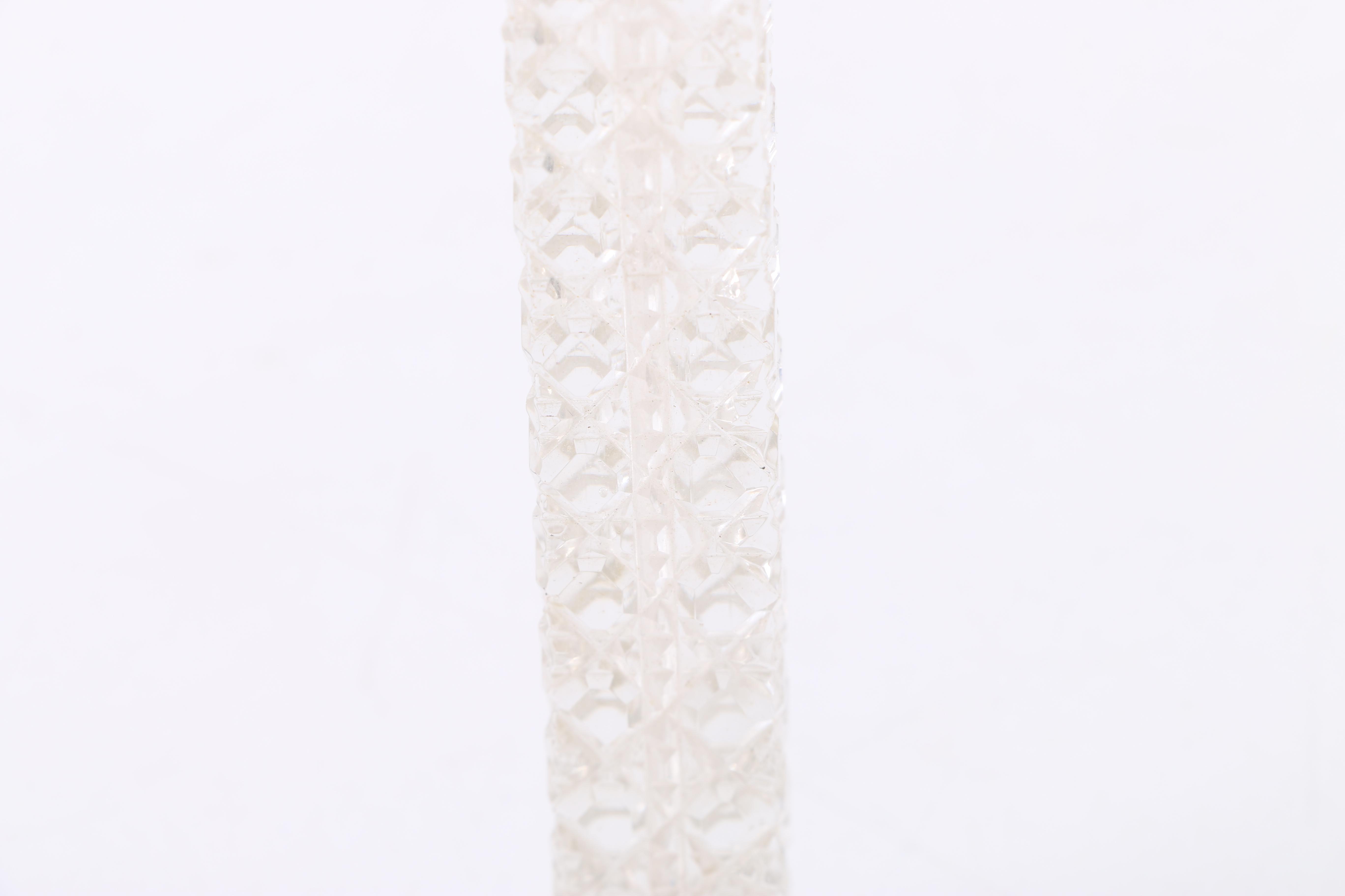 Vintage Glass Perfume Bottles With Sterling Silver Lids