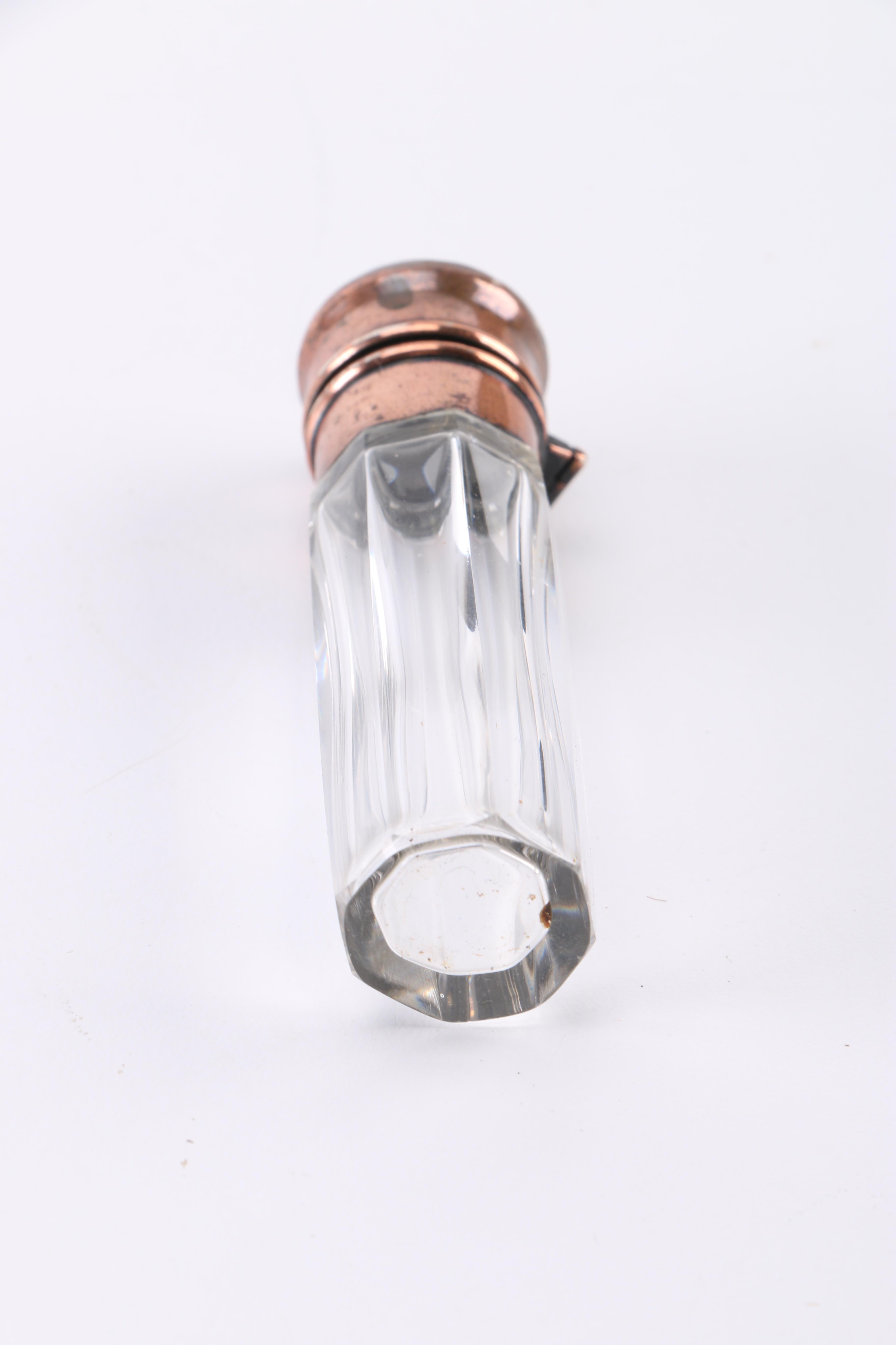 Vintage Glass Perfume Bottles With Sterling Silver Lids