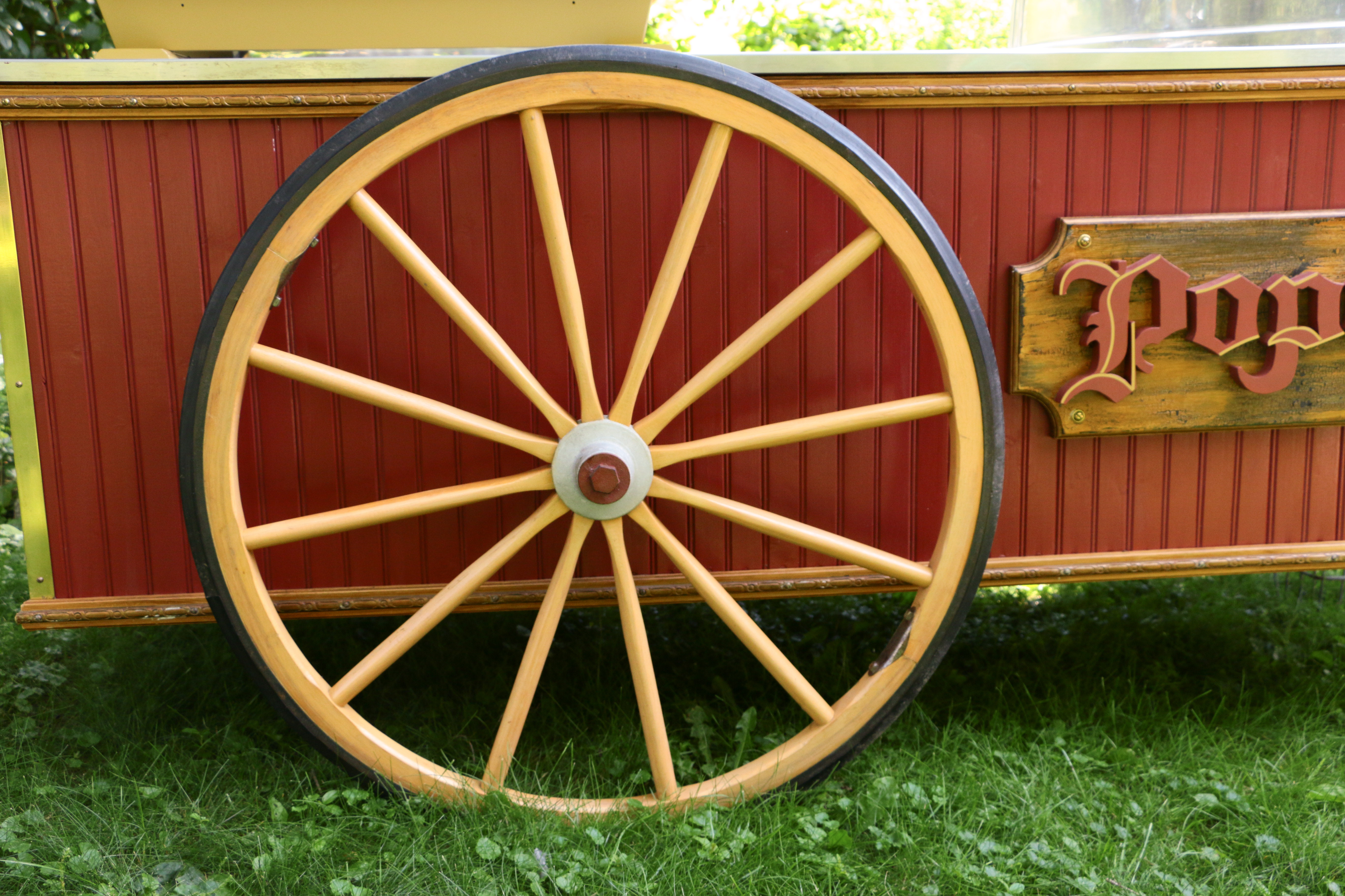 Handmade Popcorn Cart, Popcorn Machine, and Supplies