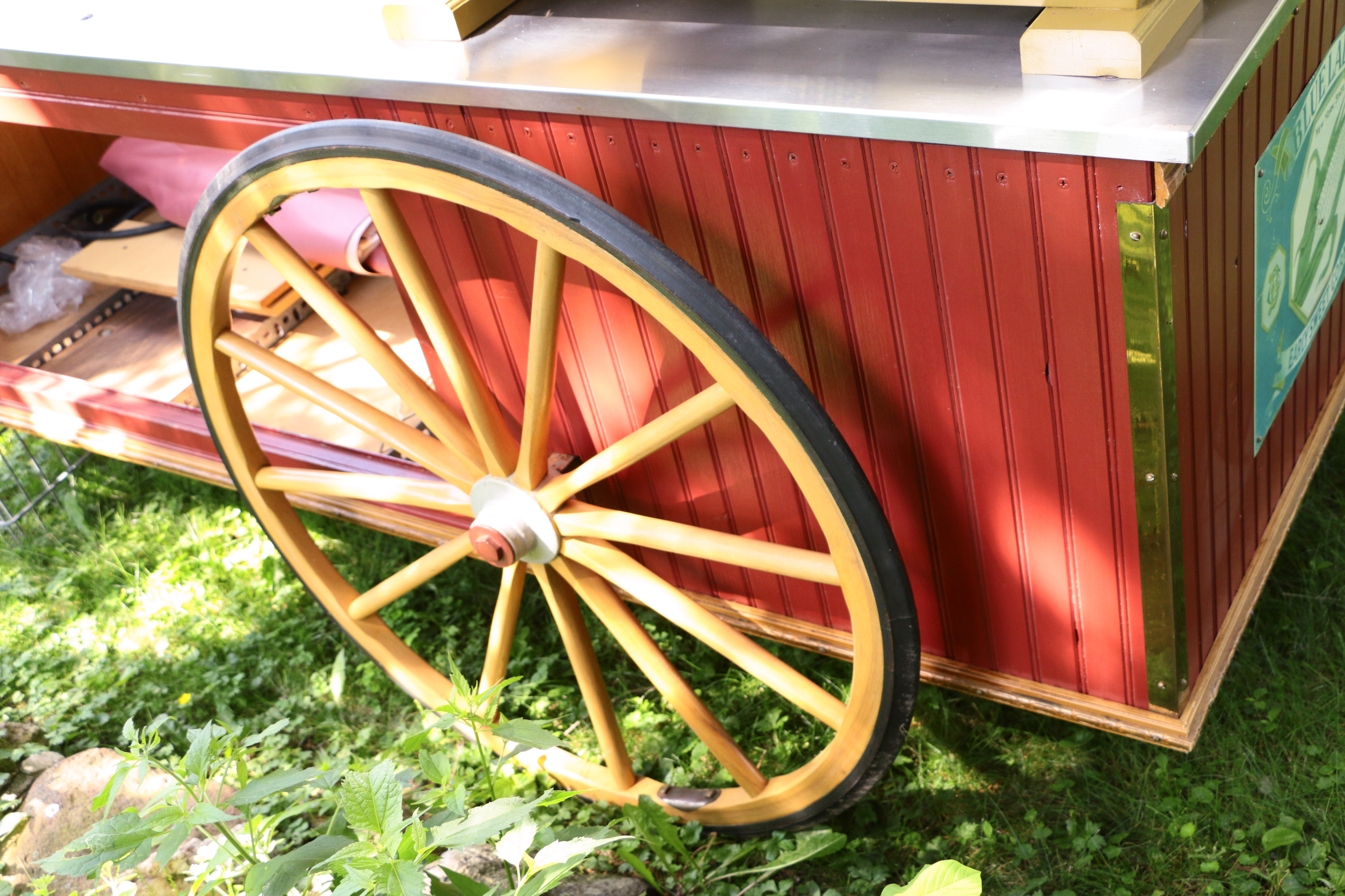 Handmade Popcorn Cart, Popcorn Machine, and Supplies