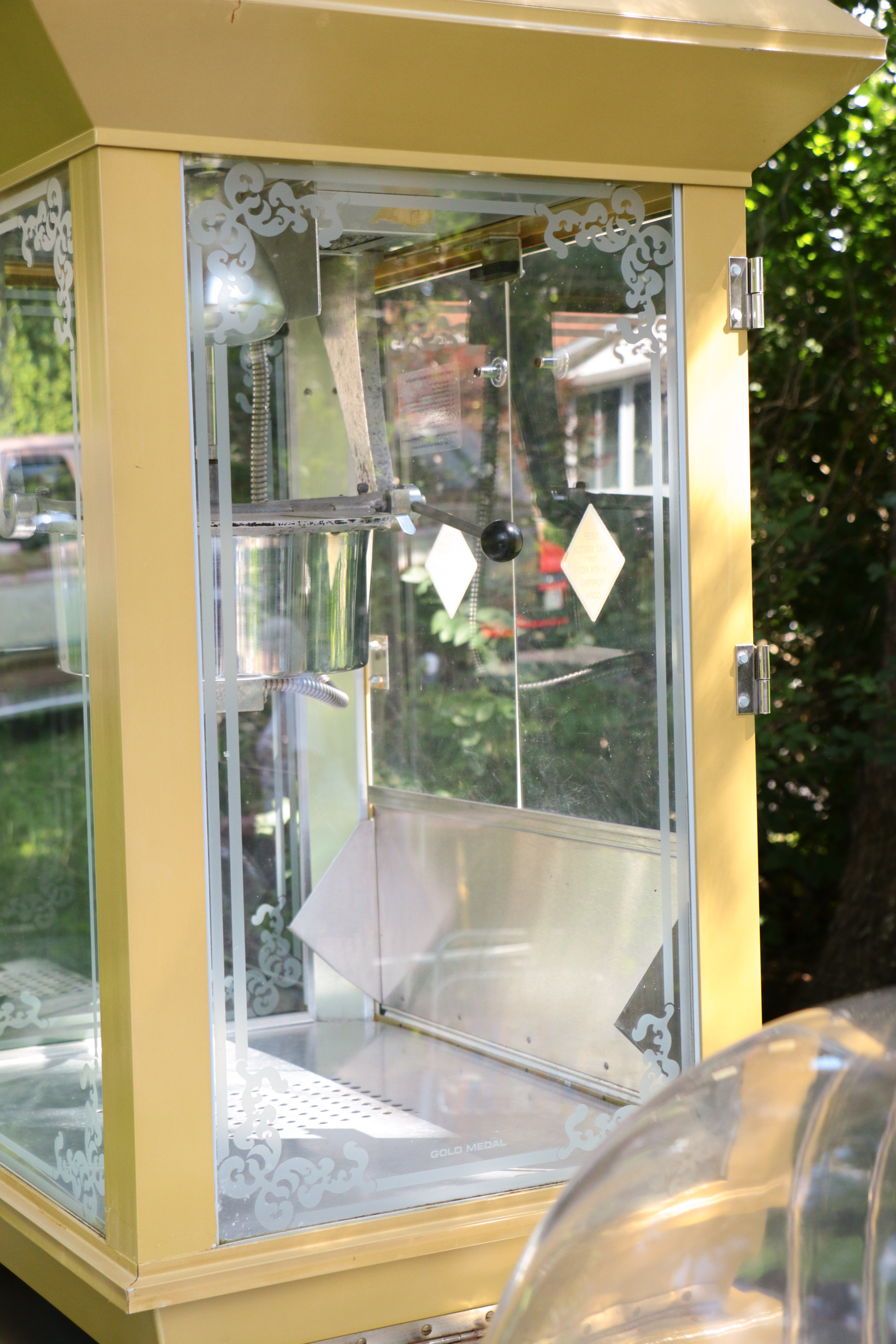 Handmade Popcorn Cart, Popcorn Machine, and Supplies