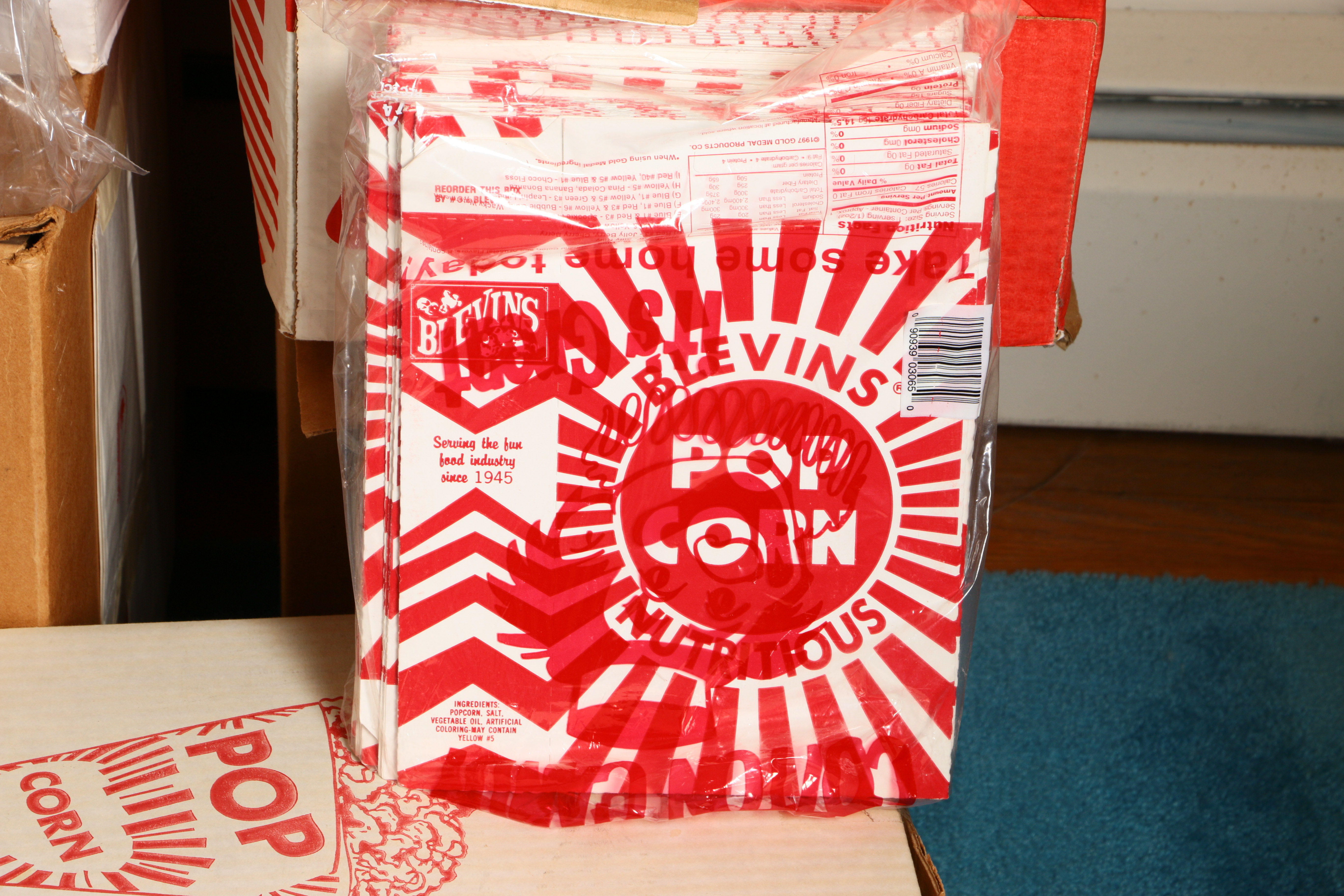 Handmade Popcorn Cart, Popcorn Machine, and Supplies