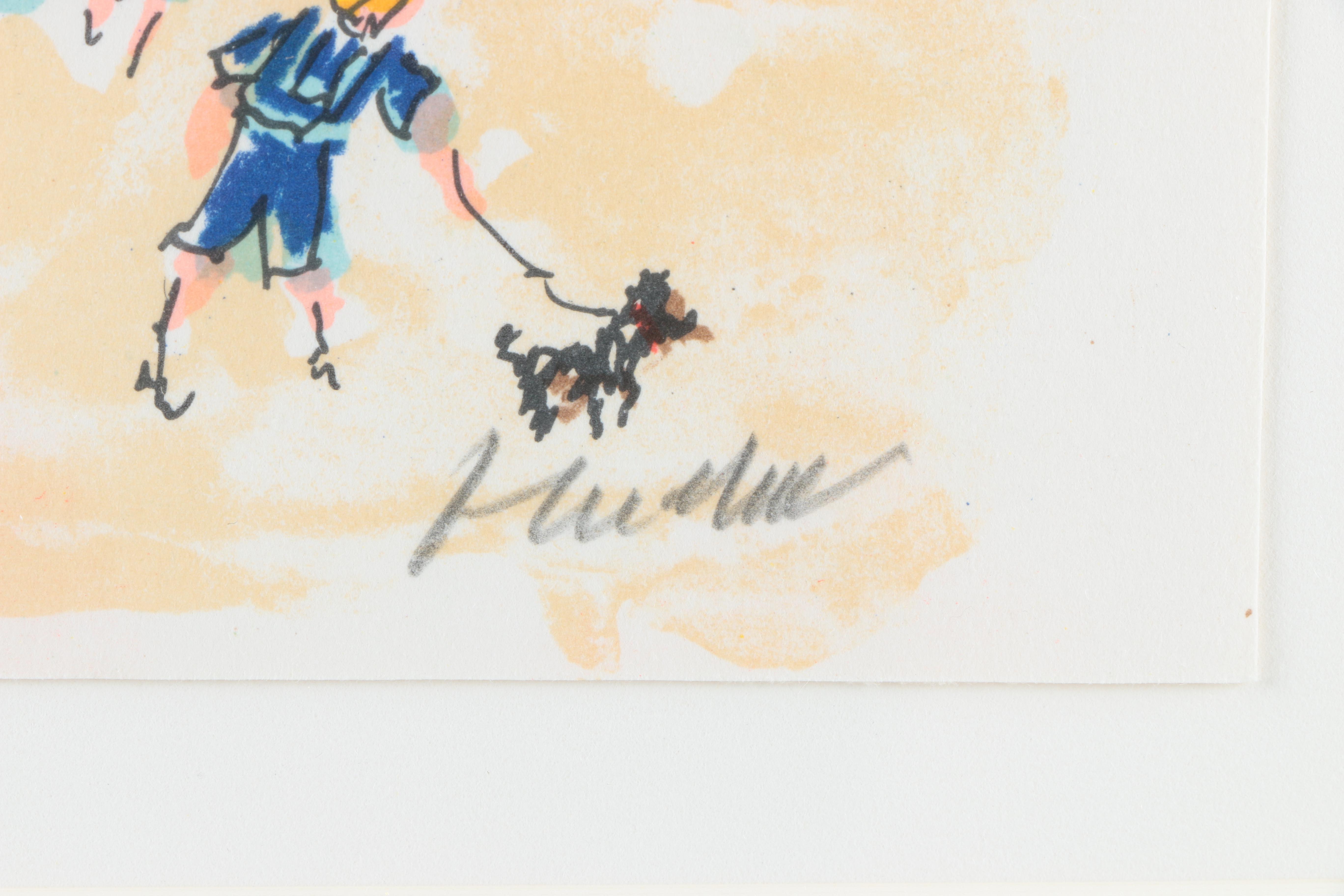 Urbain Huchet Limited Edition Lithograph "The Beach"