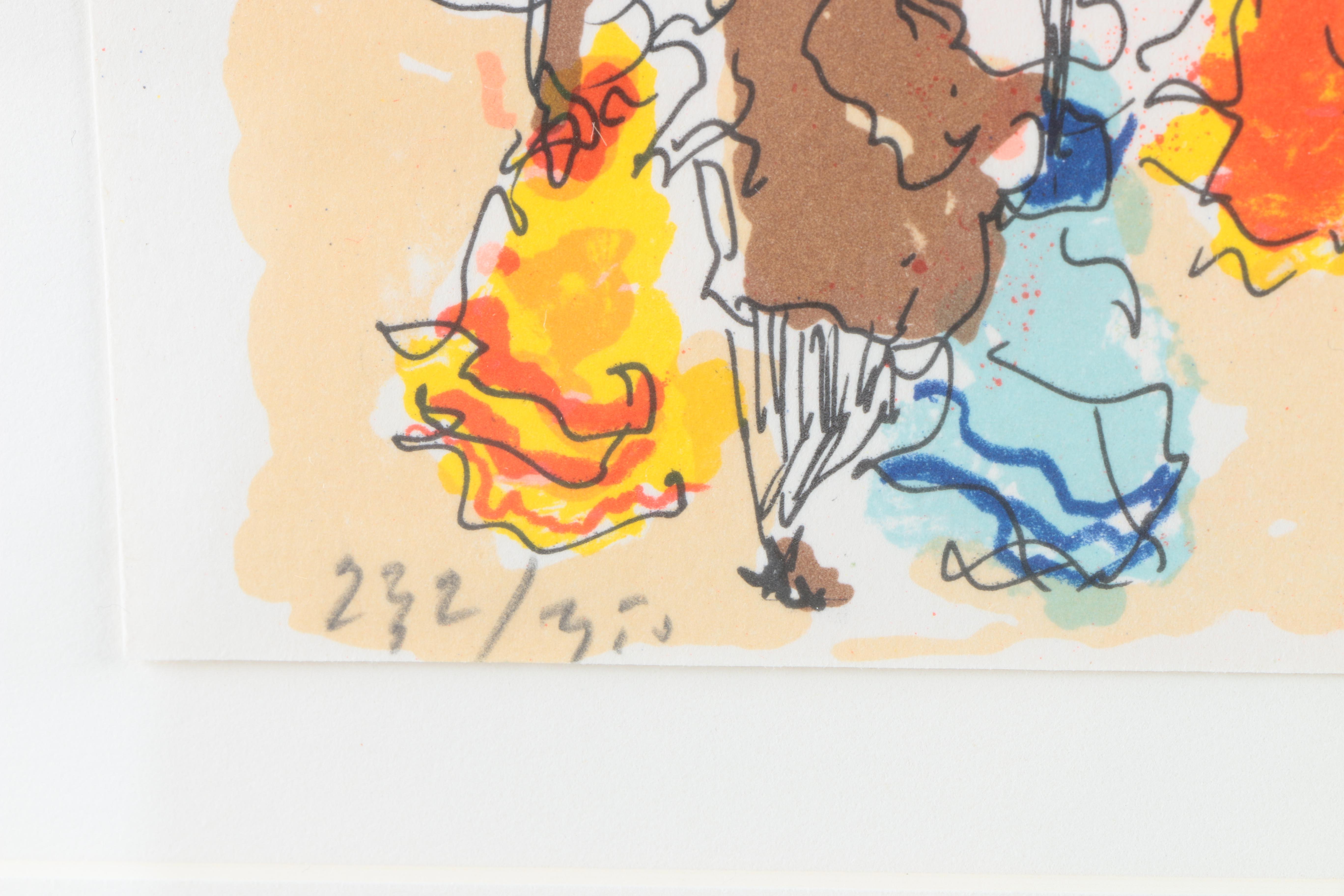 Urbain Huchet Limited Edition Lithograph "The Beach"