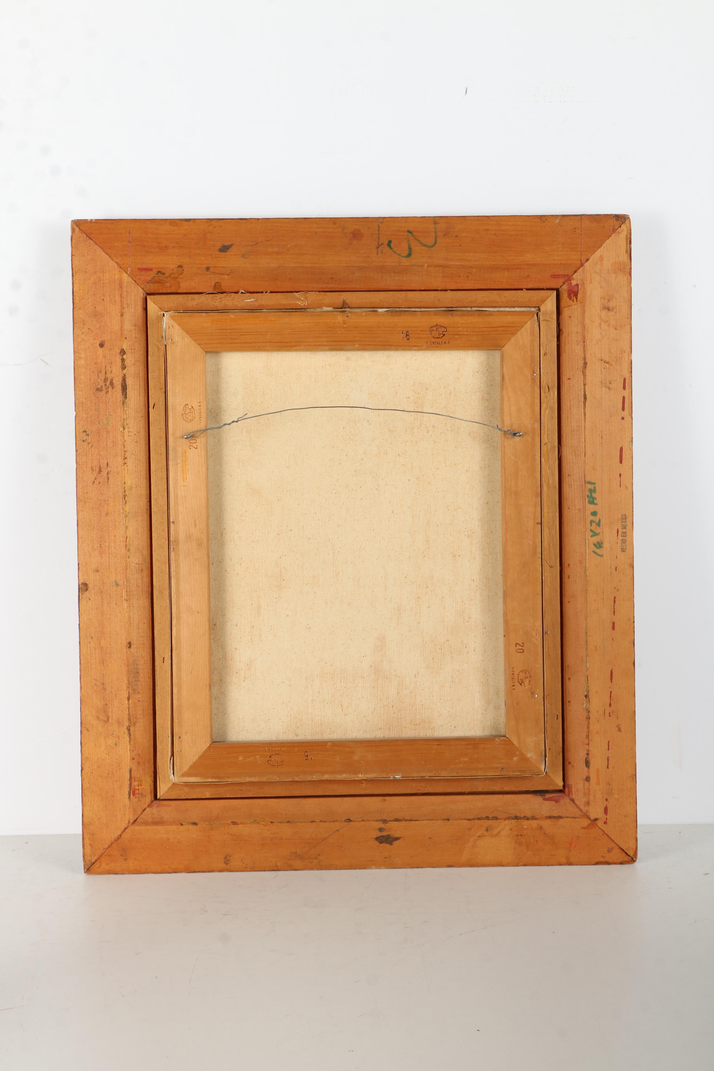 K. Snyder Oil Painting on Canvas of European Street Scene