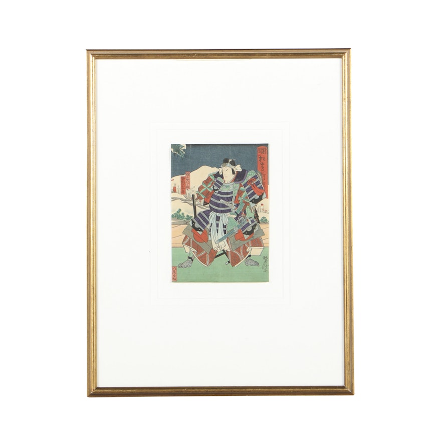 Utagawa Yoshitaki Woodblock Print on Paper