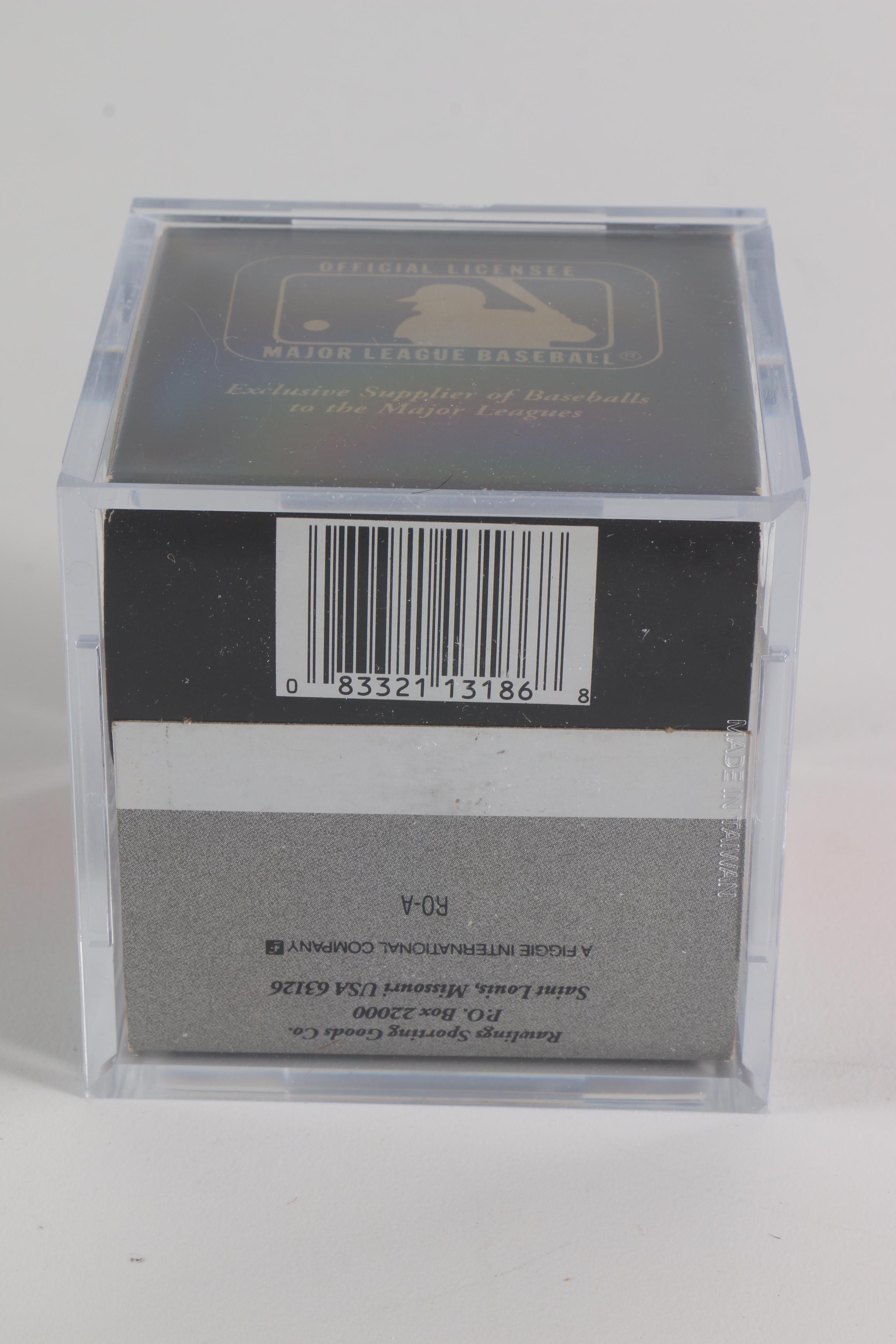 Collection of Commemorative Baseballs with Display Cases