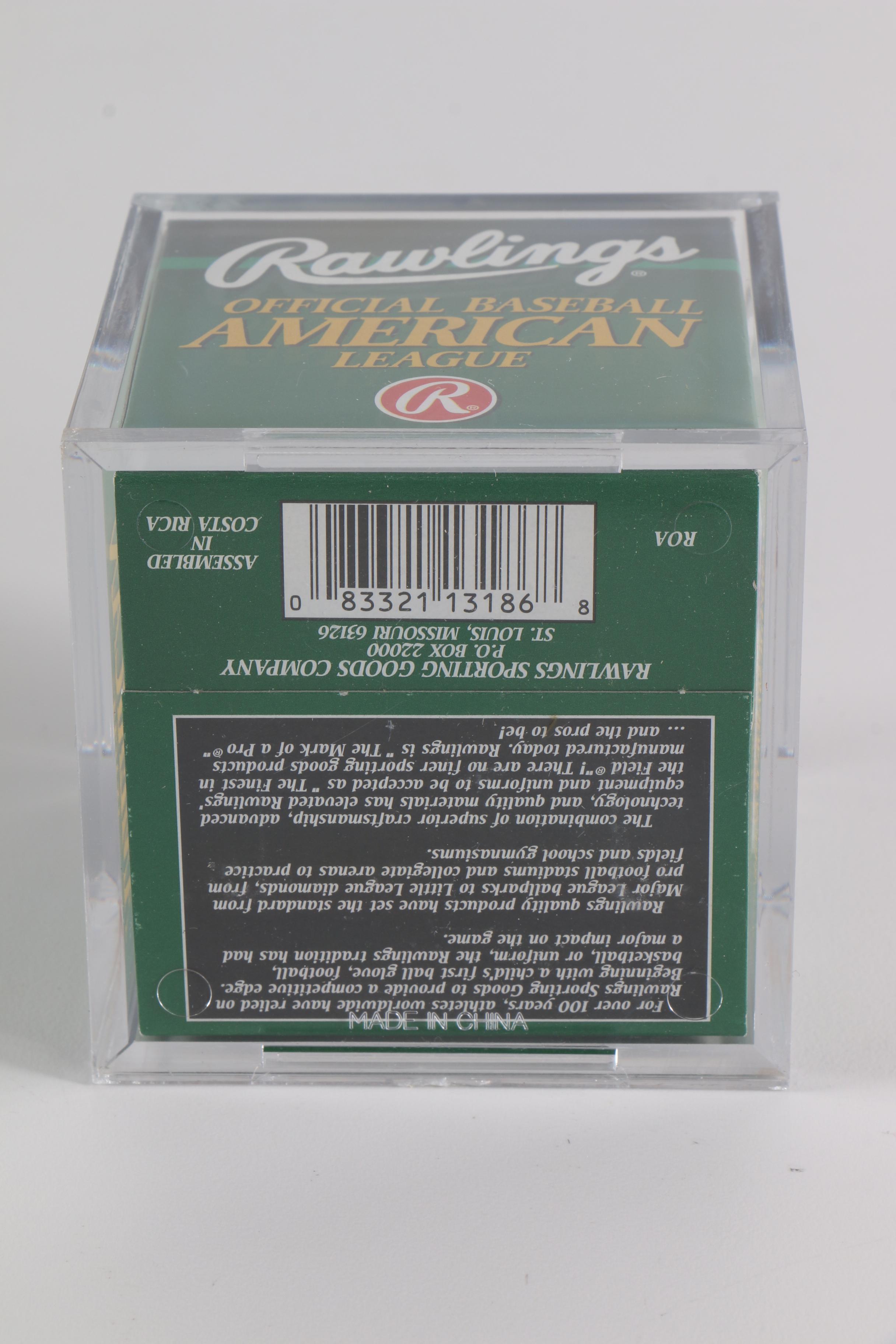 Collection of Commemorative Baseballs with Display Cases