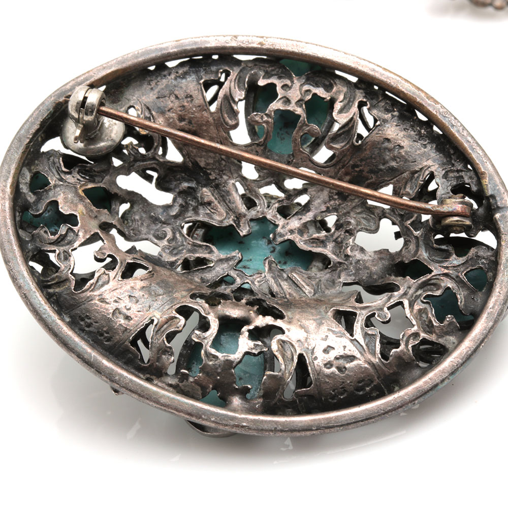 Assortment of Costume Jewelry Including Two Sterling Silver Charms