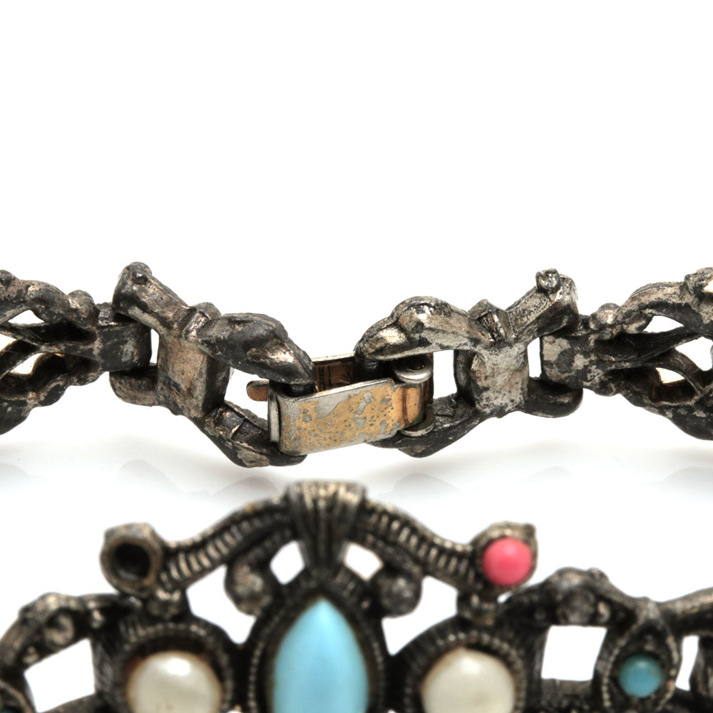 Assortment of Costume Jewelry Including Two Sterling Silver Charms