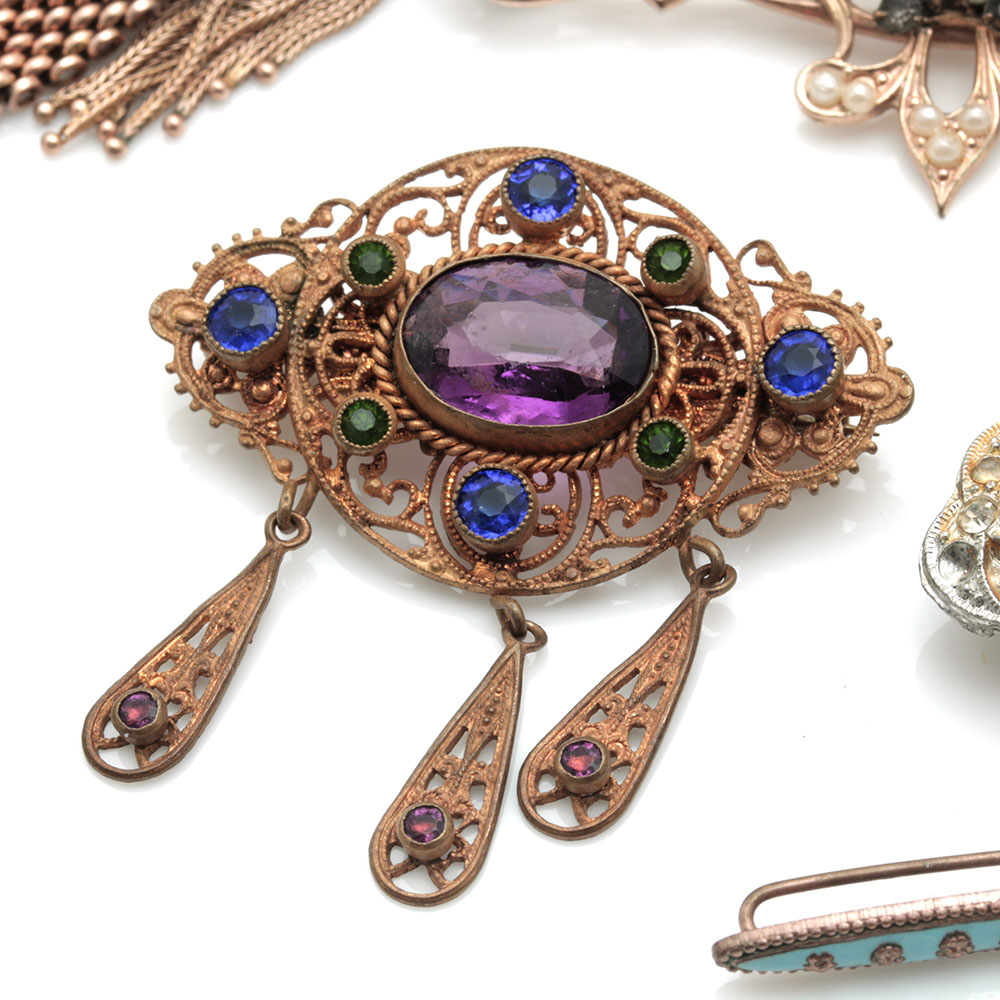 Vintage Jewelry With Micro Mosaics and Victorian Wedding Bracelet