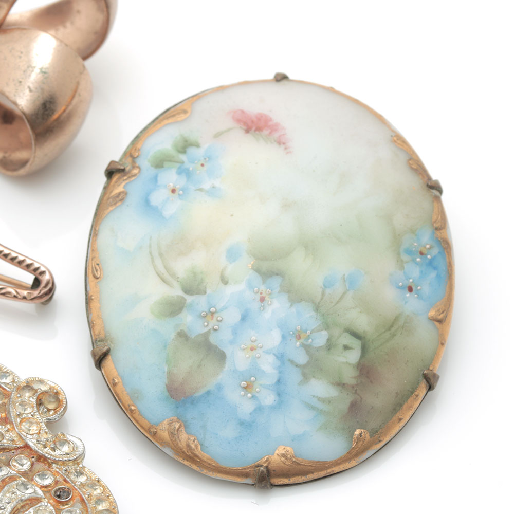 Vintage Jewelry With Micro Mosaics and Victorian Wedding Bracelet