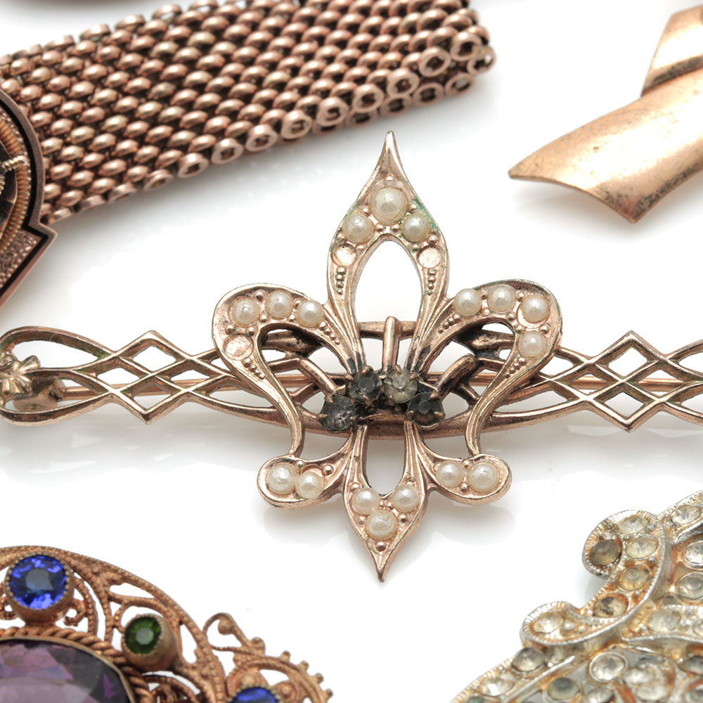 Vintage Jewelry With Micro Mosaics and Victorian Wedding Bracelet