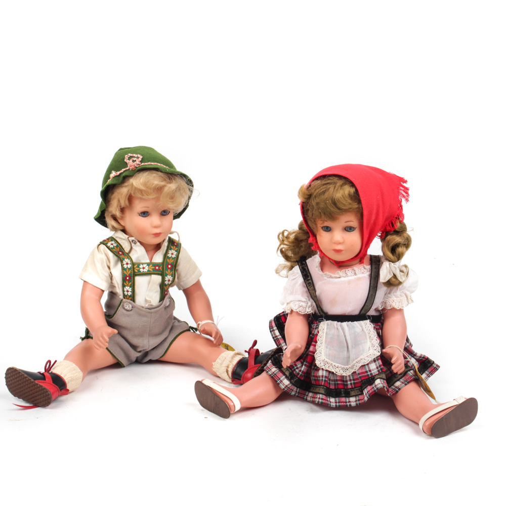 Kathe Kruse Boy and Girl Dolls
