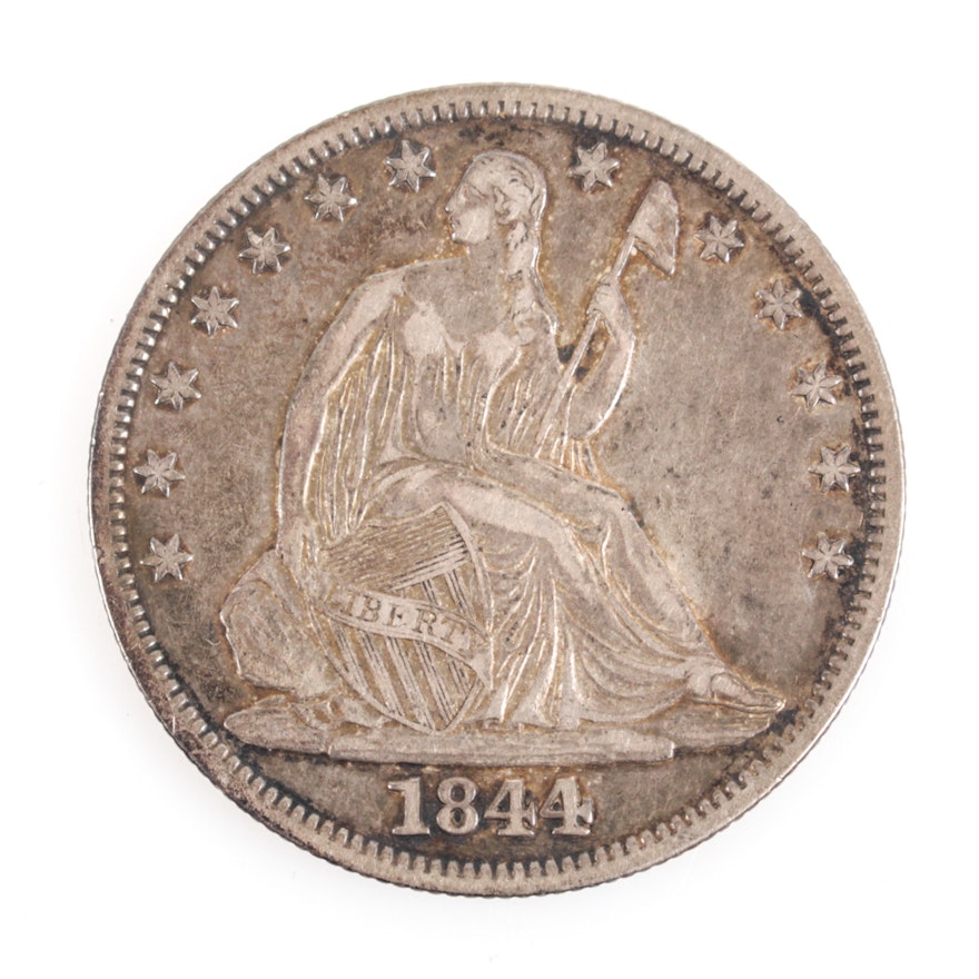 United States 1844 Seated Liberty Silver Half Dollar