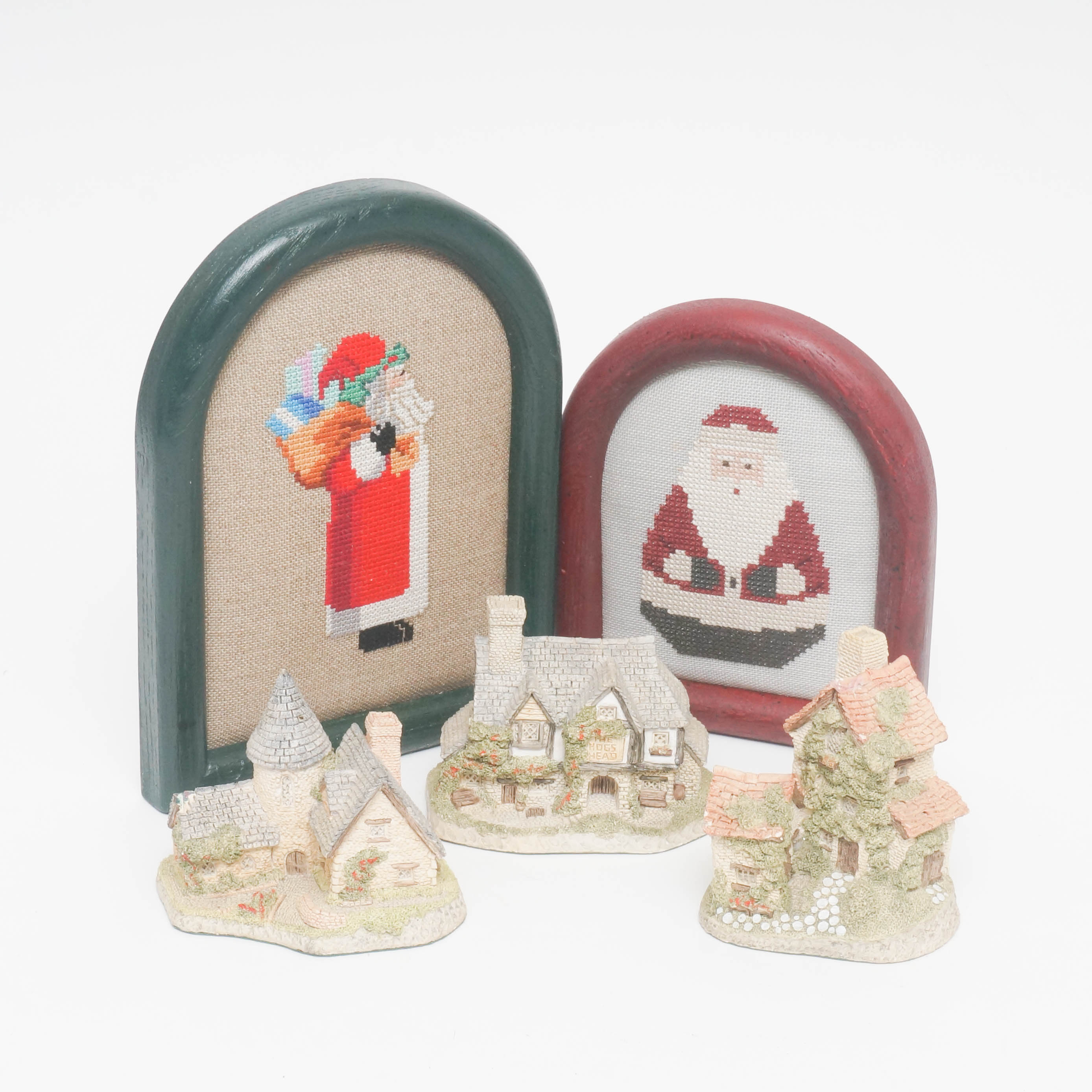 David Winter Christmas Cottages and Santa Cross Stitches