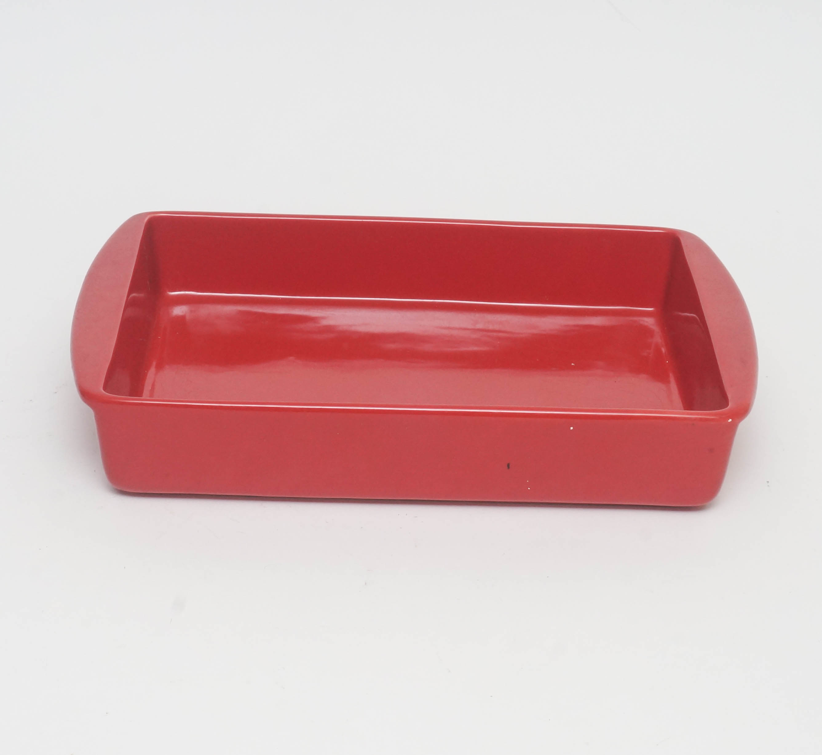 The Cellar Red Ceramic Baking Dish with Cookbooks