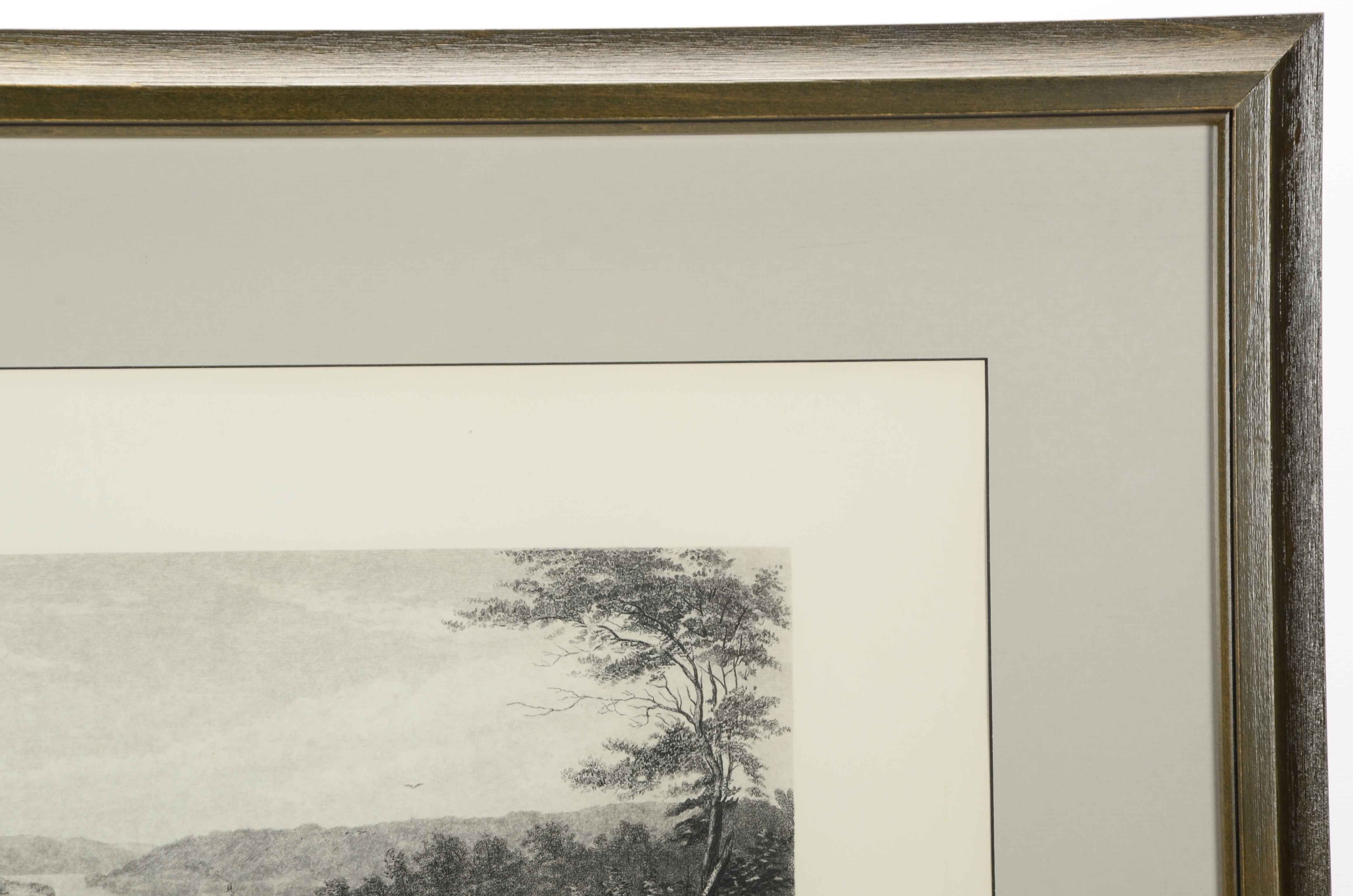 Lithograph after 1870 Miss J. Hamilton Engraving "The Ohio River"