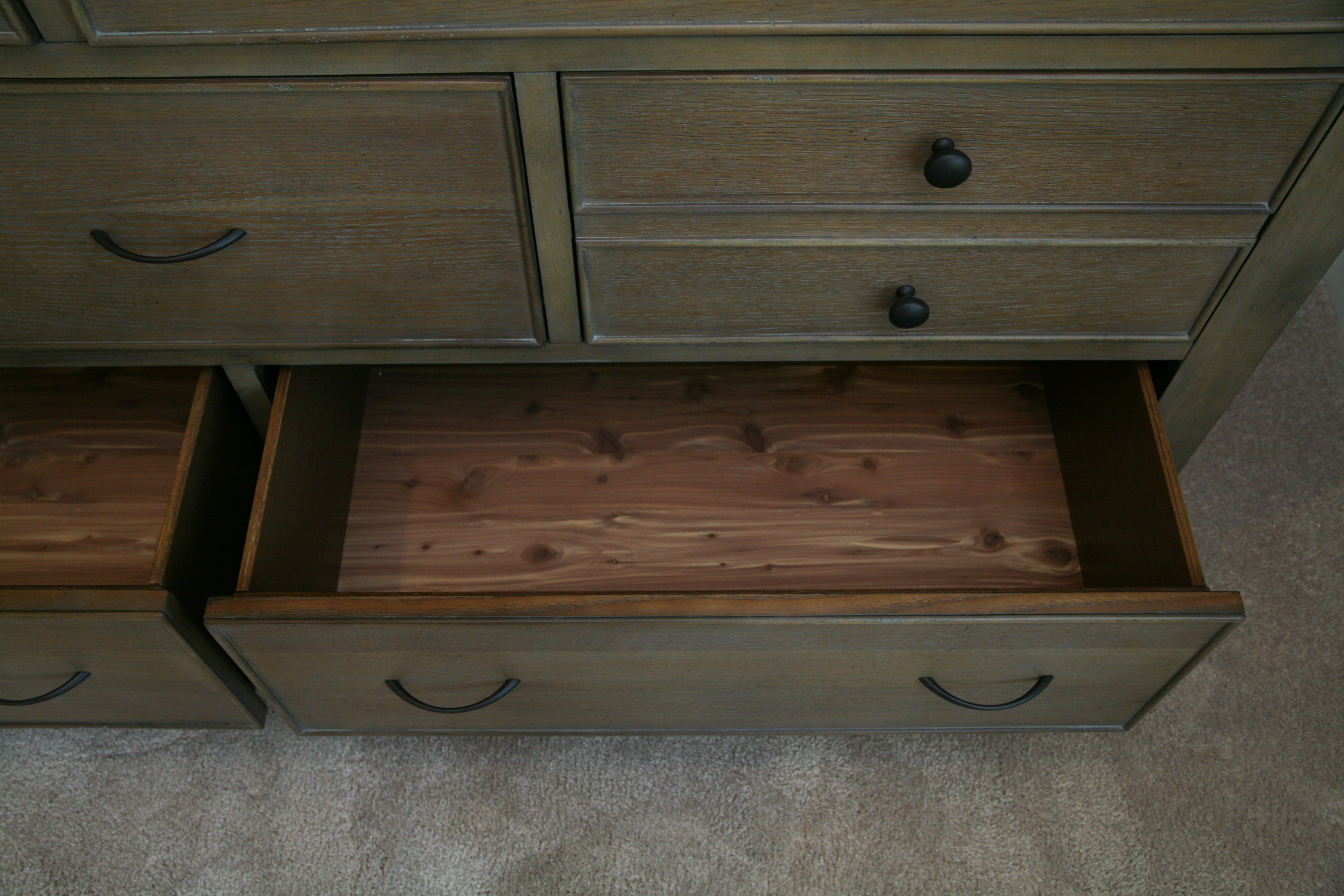 Gray Walnut and Cedar Lined Chest of Drawers by Riverside