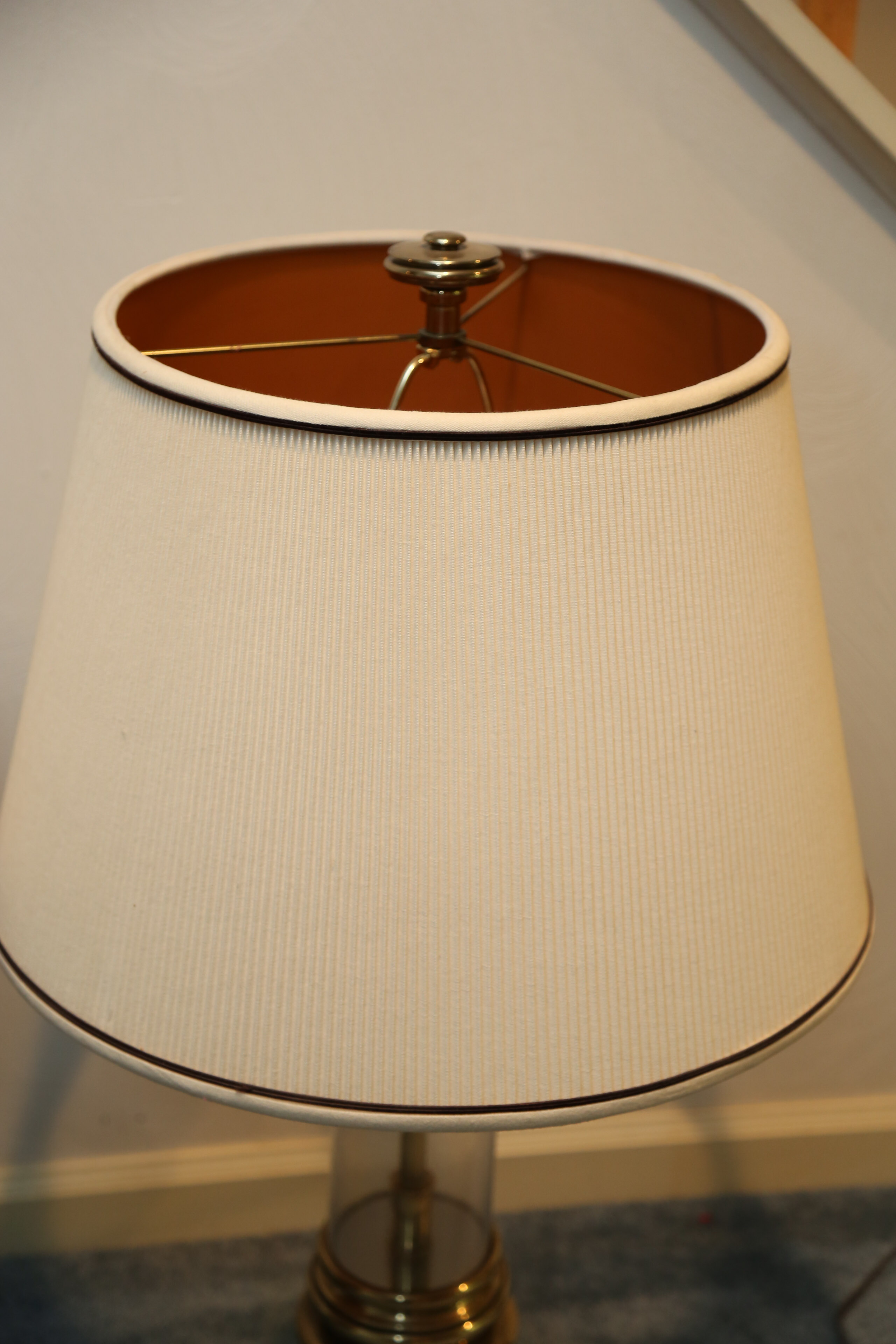 Vintage Brass and Glass Table Lamps