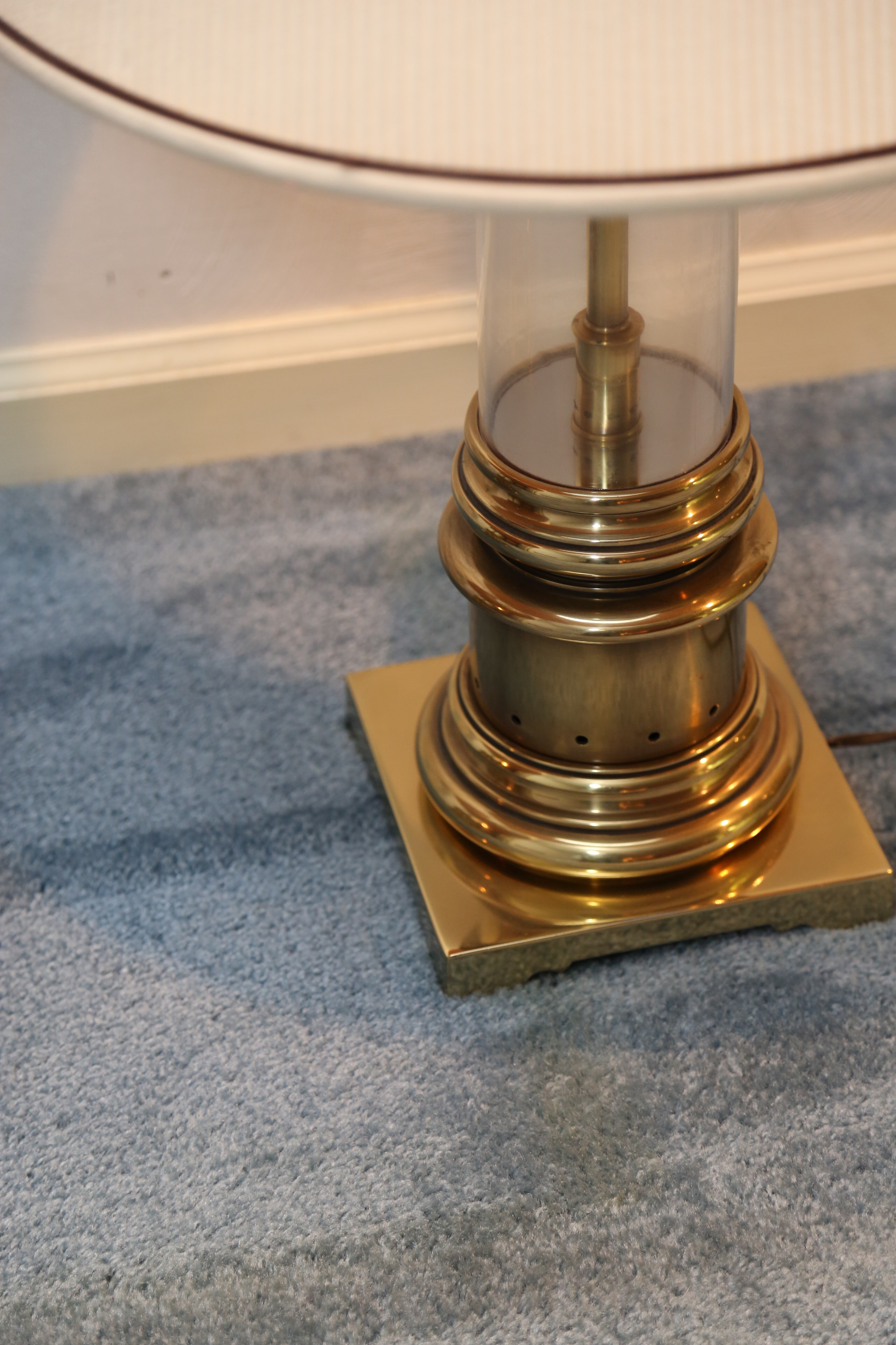 Vintage Brass and Glass Table Lamps