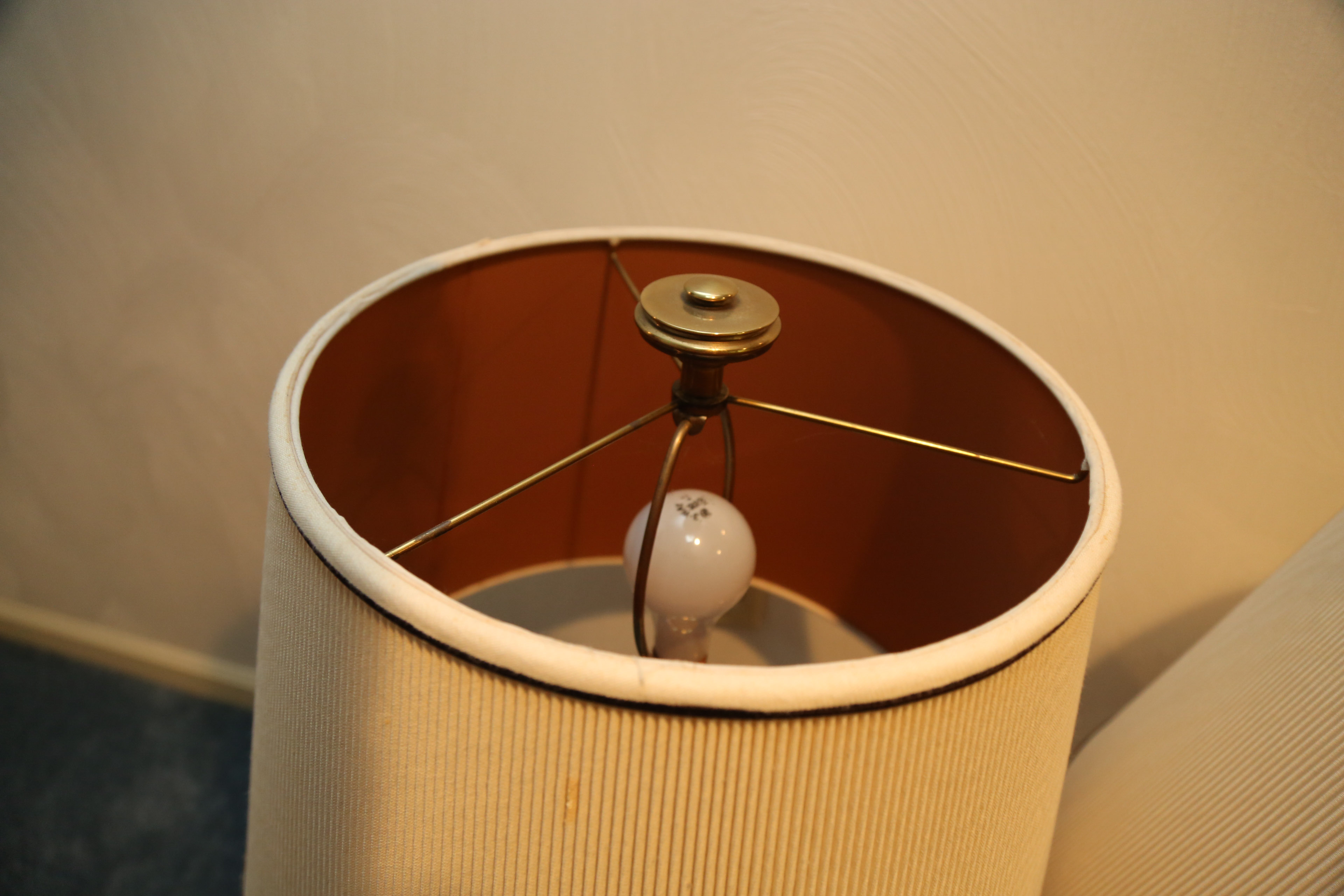 Vintage Brass and Glass Table Lamps