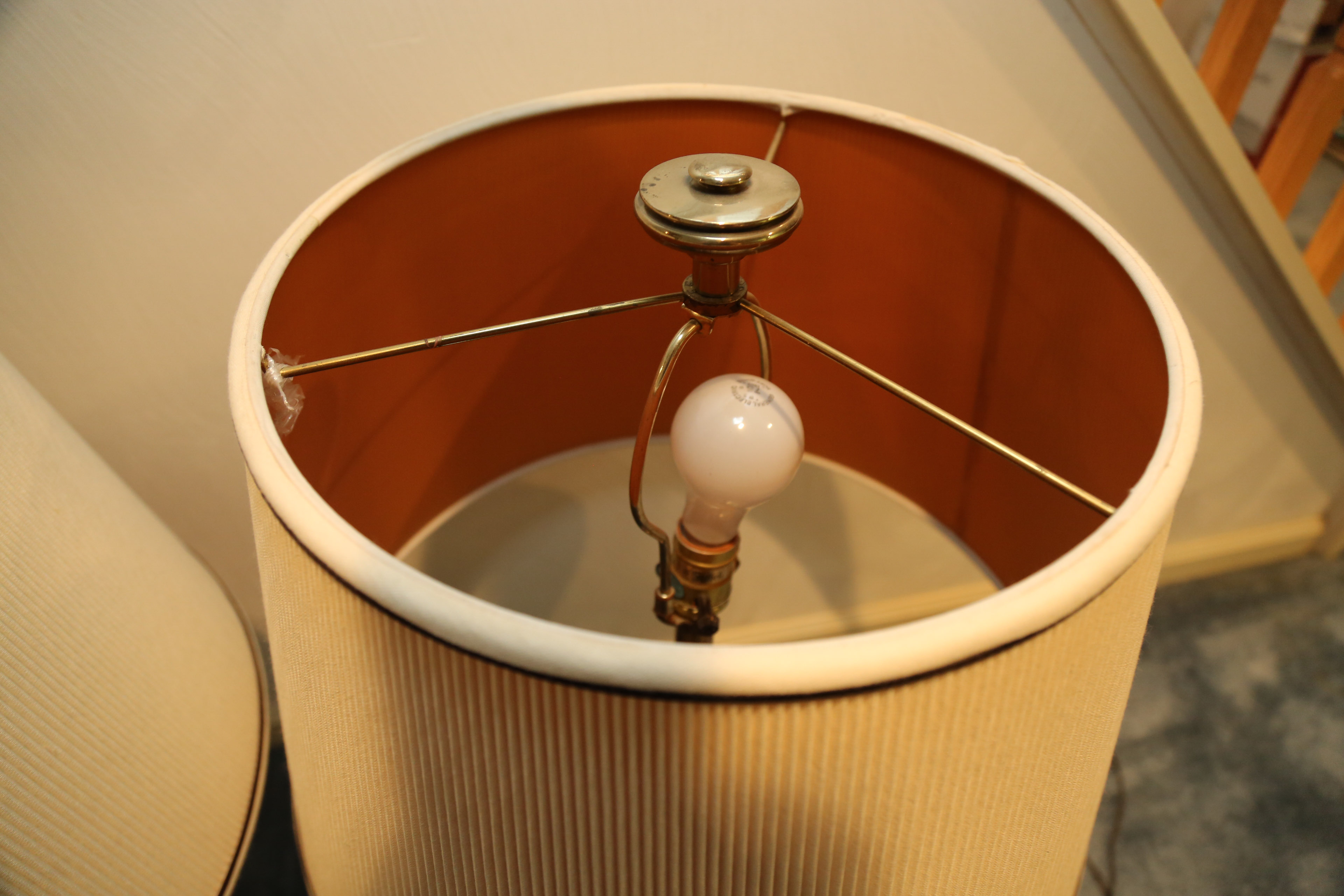 Vintage Brass and Glass Table Lamps