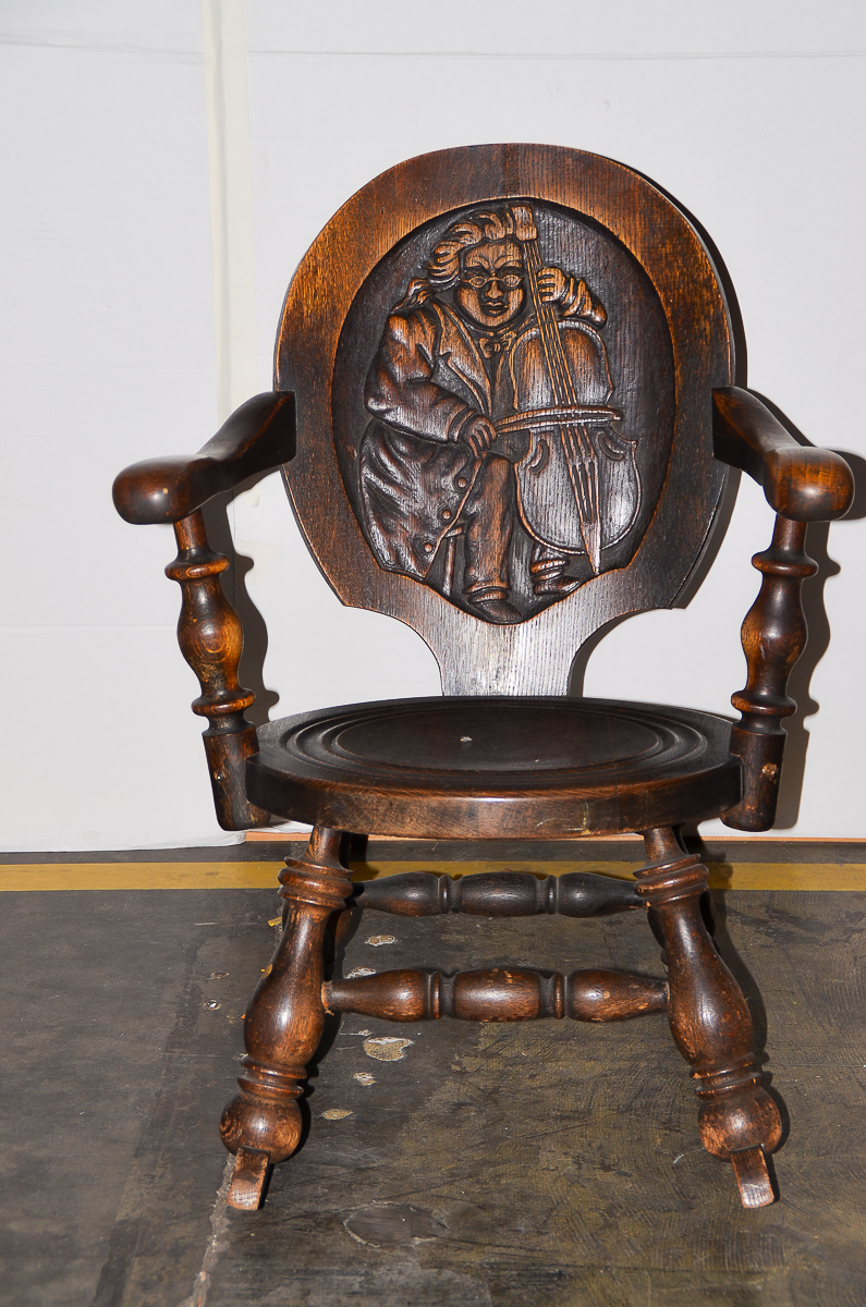 Antique Dutch Style Oak Rocking Chair