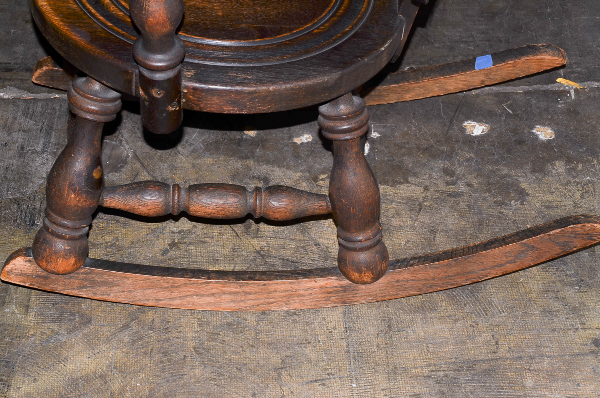 Antique Dutch Style Oak Rocking Chair