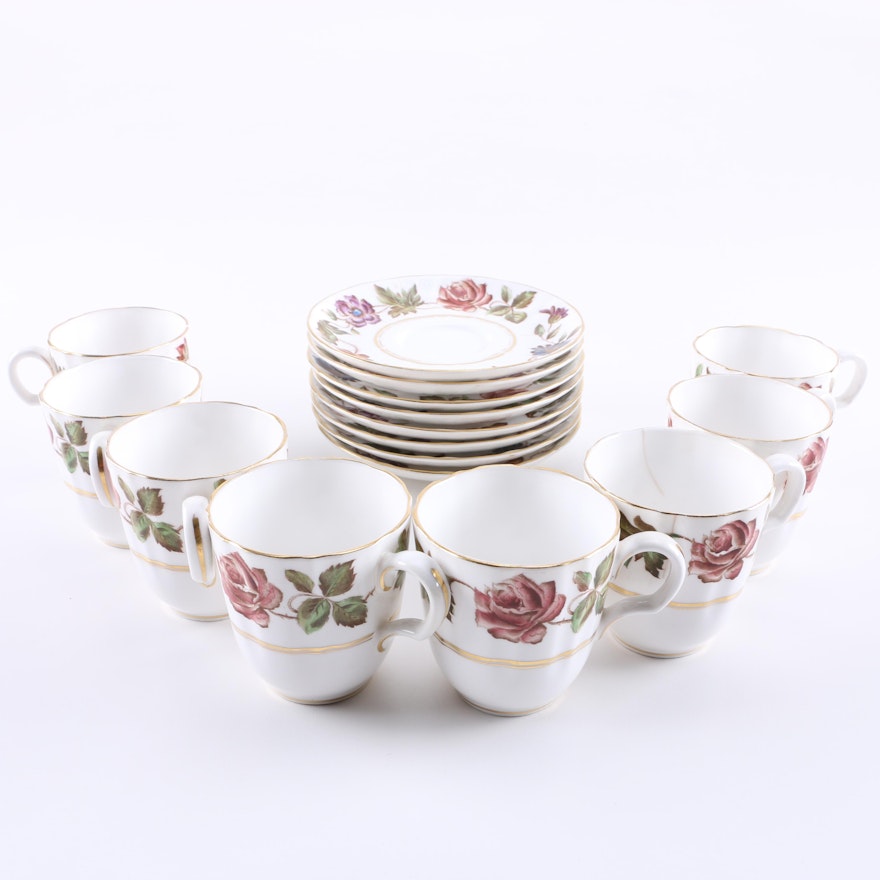 Royal Worcester "Virginia" Bone China Teacups and Saucers