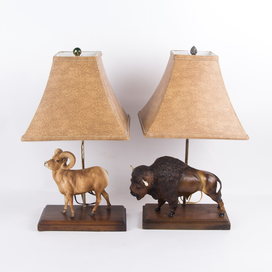 American Wildlife Figural Lamps