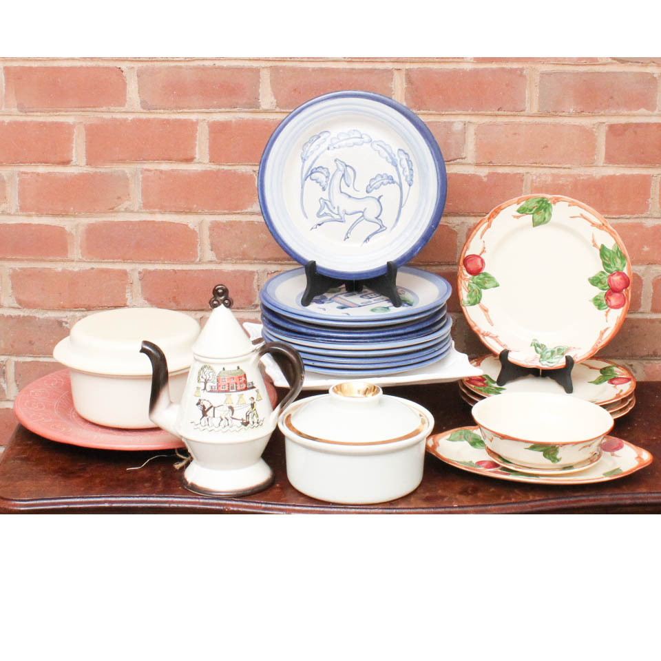 Ceramic Tableware Featuring M.A. Hadley and Franciscan