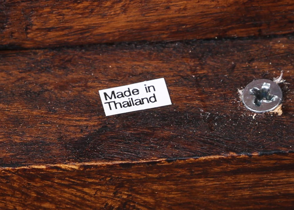 Carved Elephant Footstool