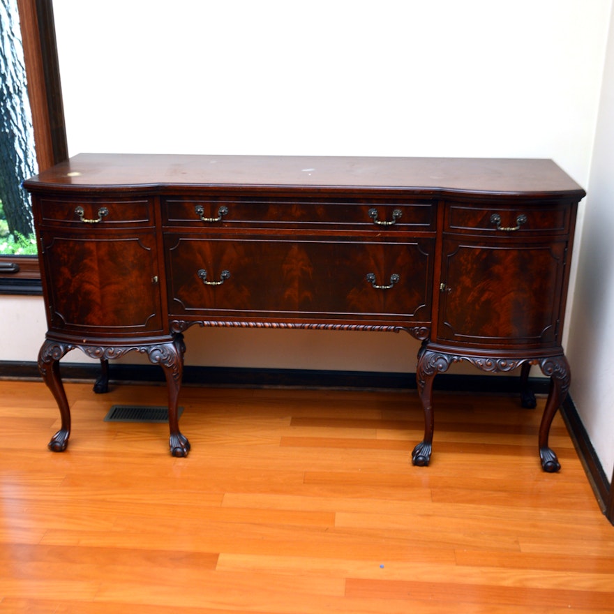 Vintage Chippendale Style Mahogany Buffet by Landstrom Furniture