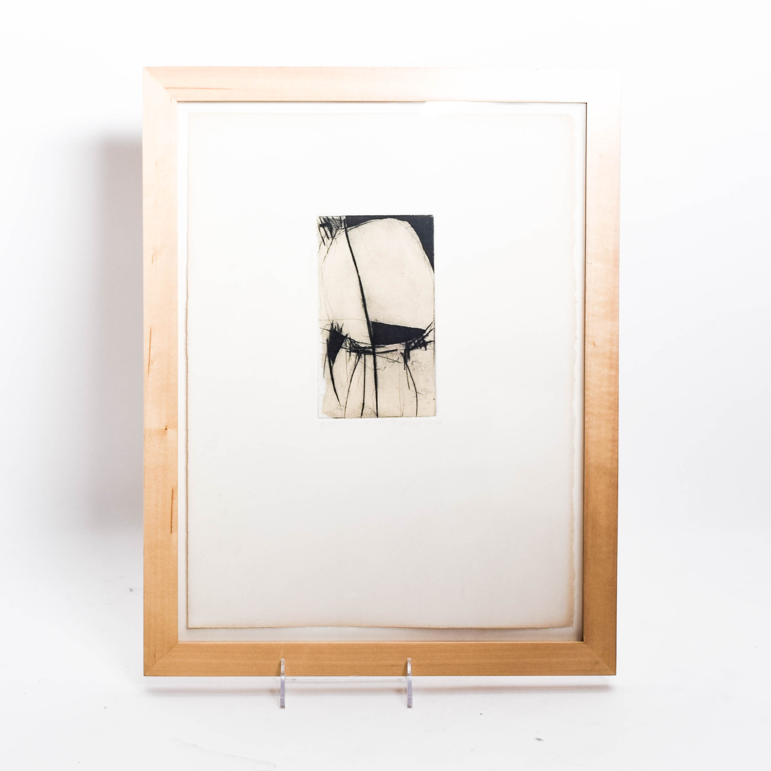 Framed Tory Fair Abstract Etching on Paper