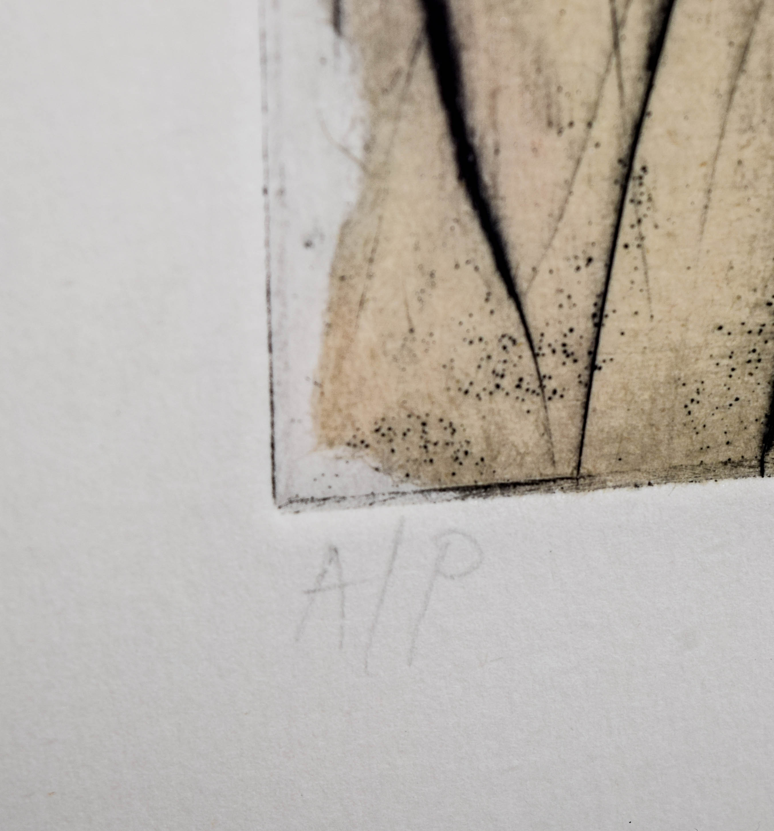 Framed Tory Fair Abstract Etching on Paper