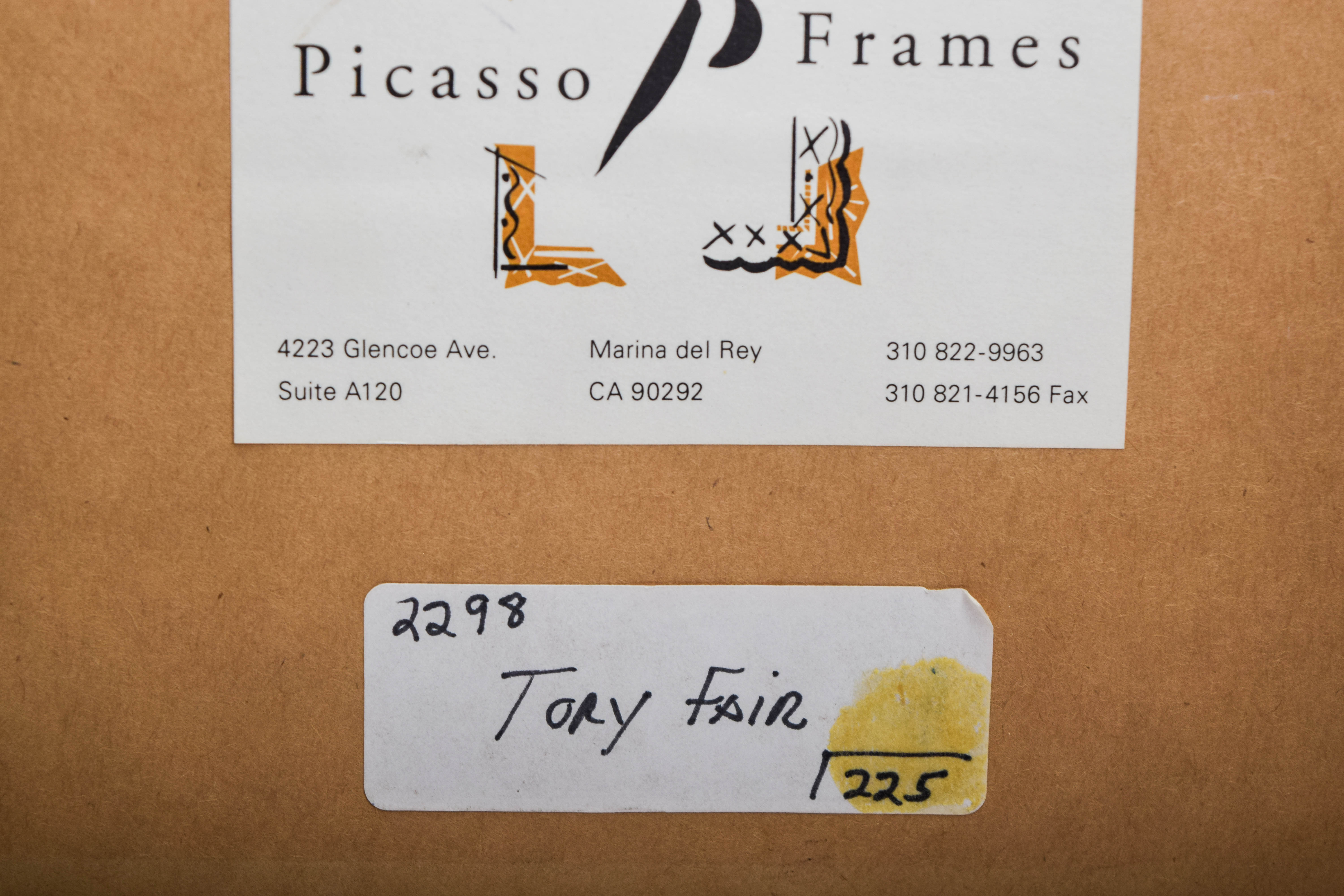 Framed Tory Fair Abstract Etching on Paper