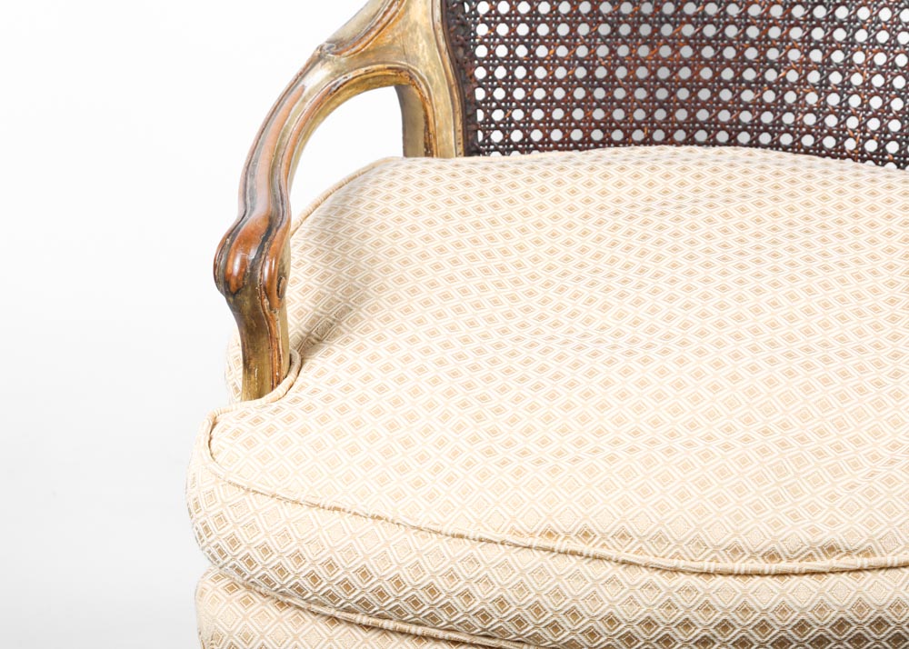 Vintage Cane Back Accent Chair