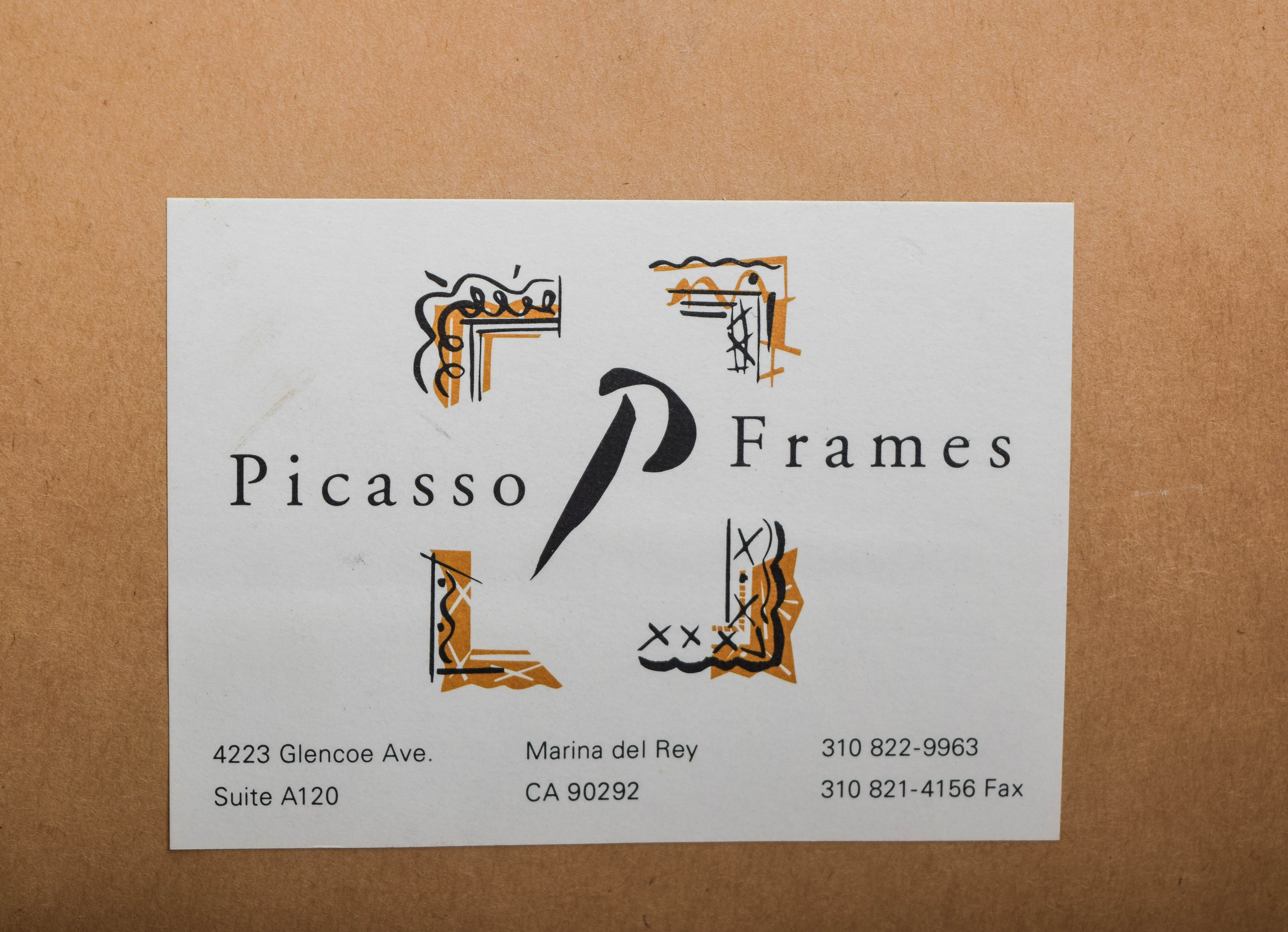 Framed Tory Fair Abstract Etching on Paper